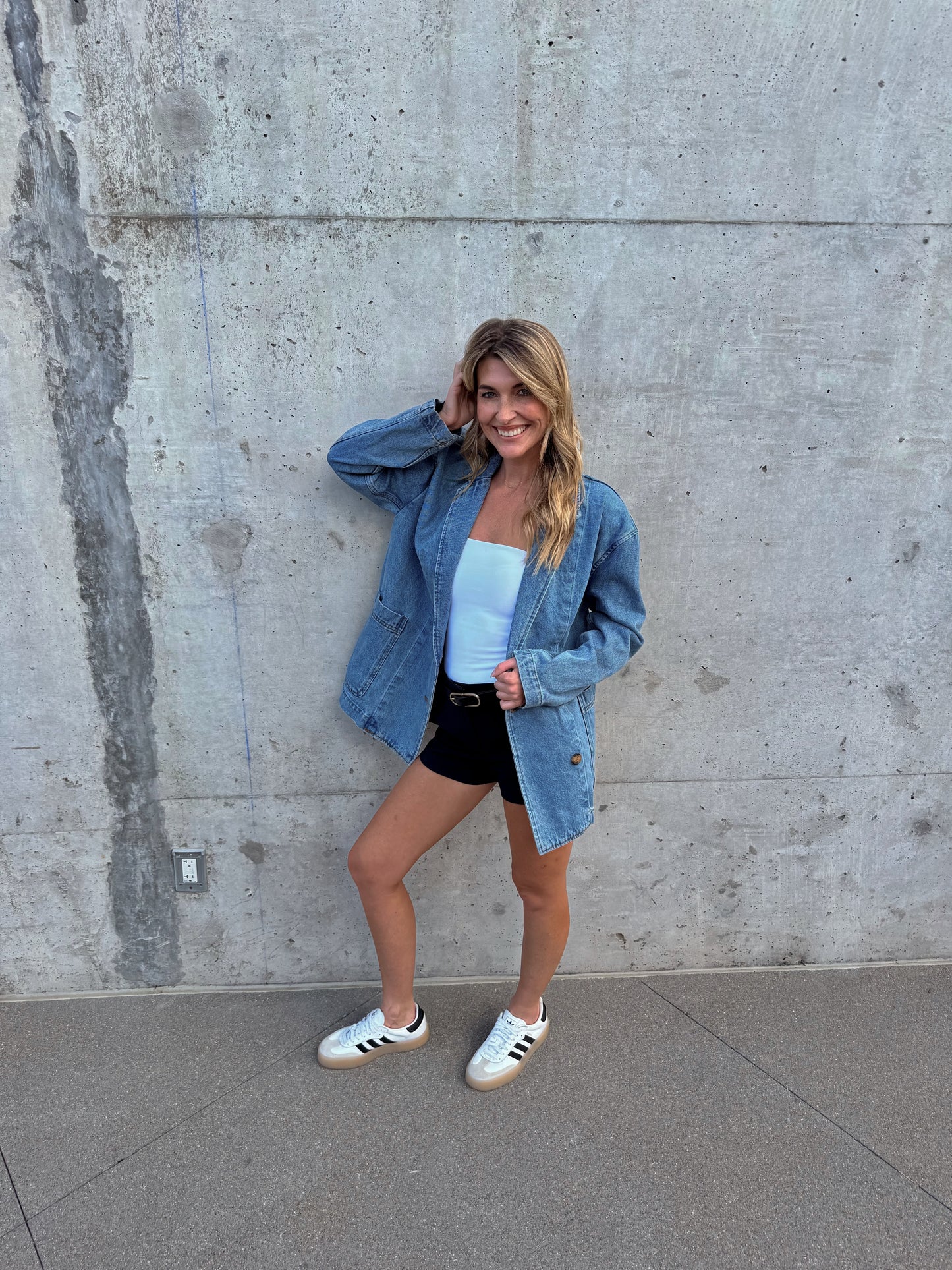 Denim Oversized Blazer