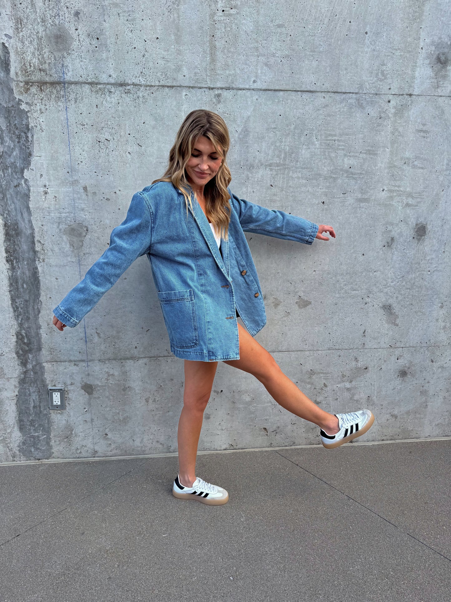 Denim Oversized Blazer