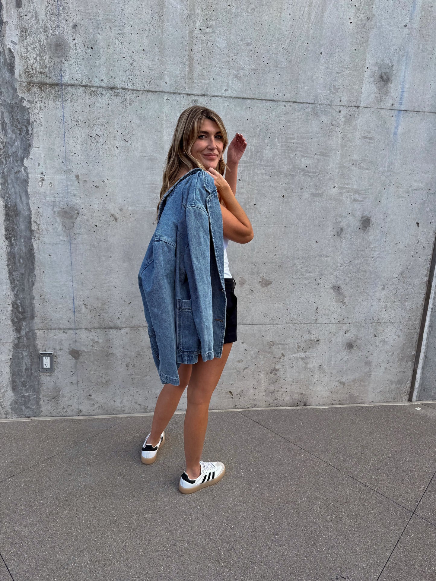 Denim Oversized Blazer
