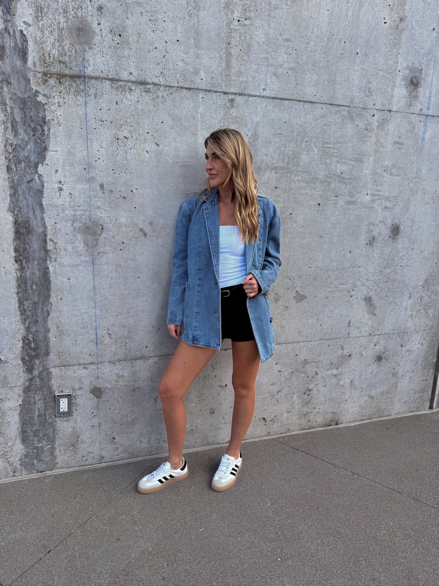 Denim Oversized Blazer