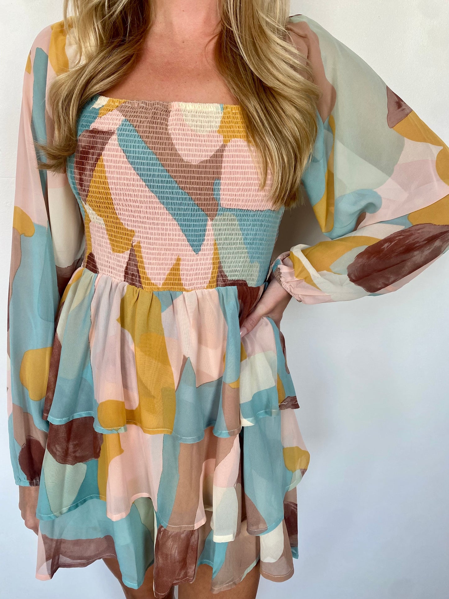 Colorful Smocked Romper
