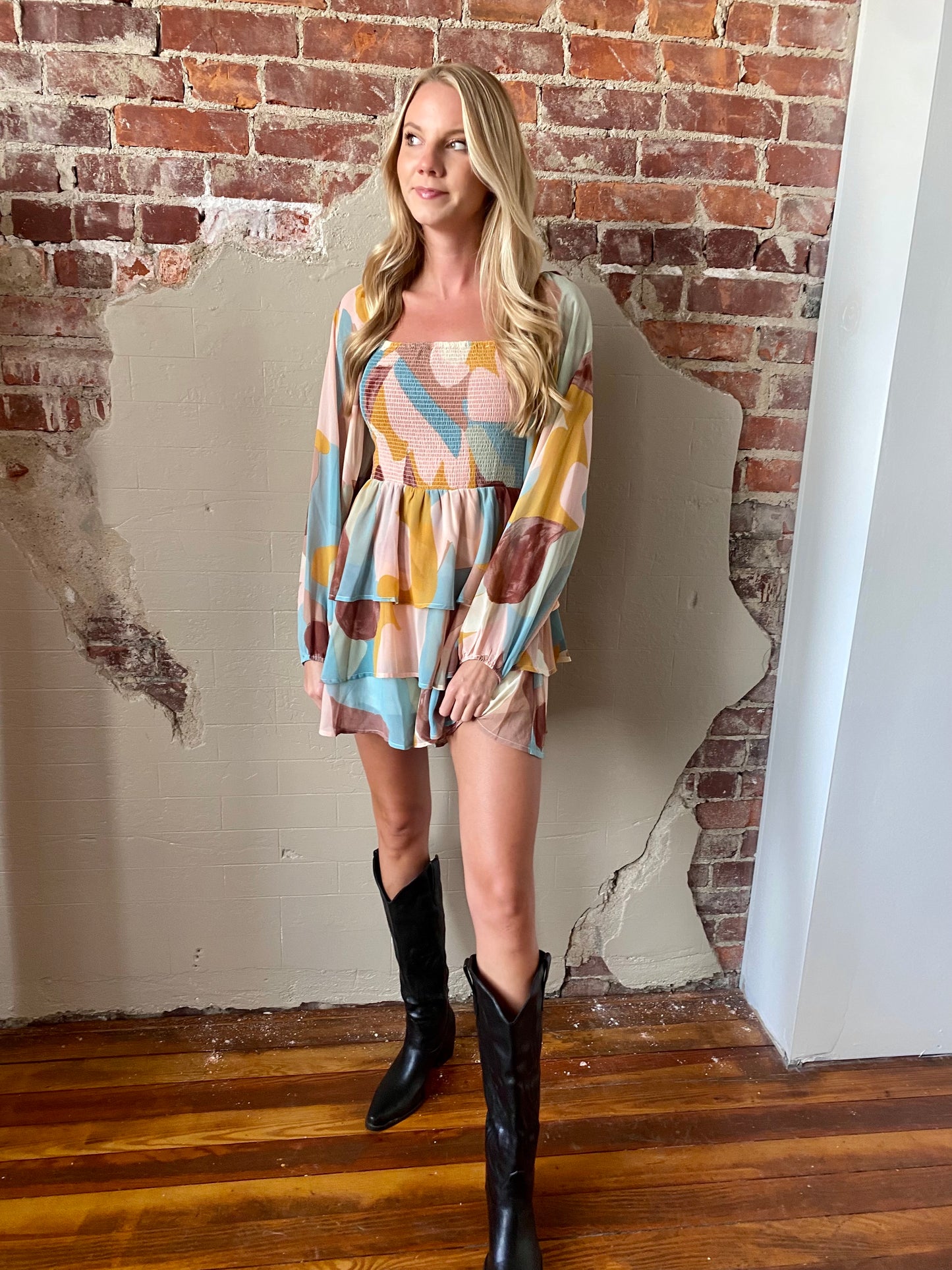 Colorful Smocked Romper
