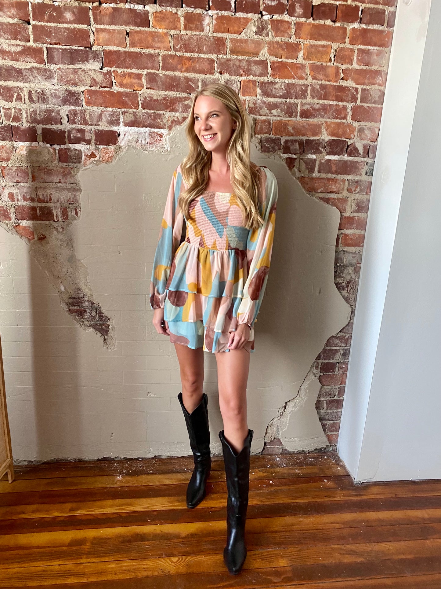 Colorful Smocked Romper