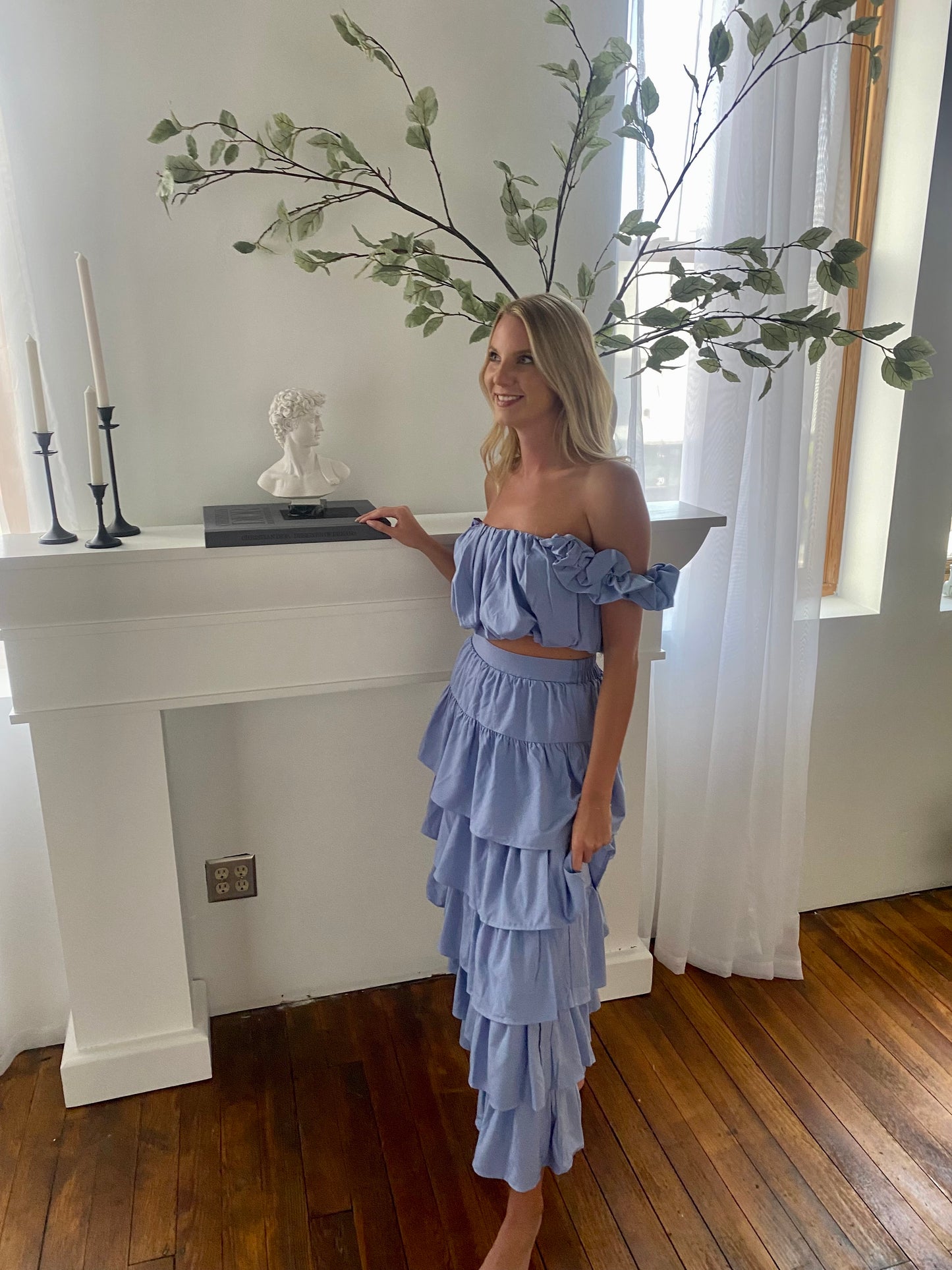 Baby Blue Maxi Skirt