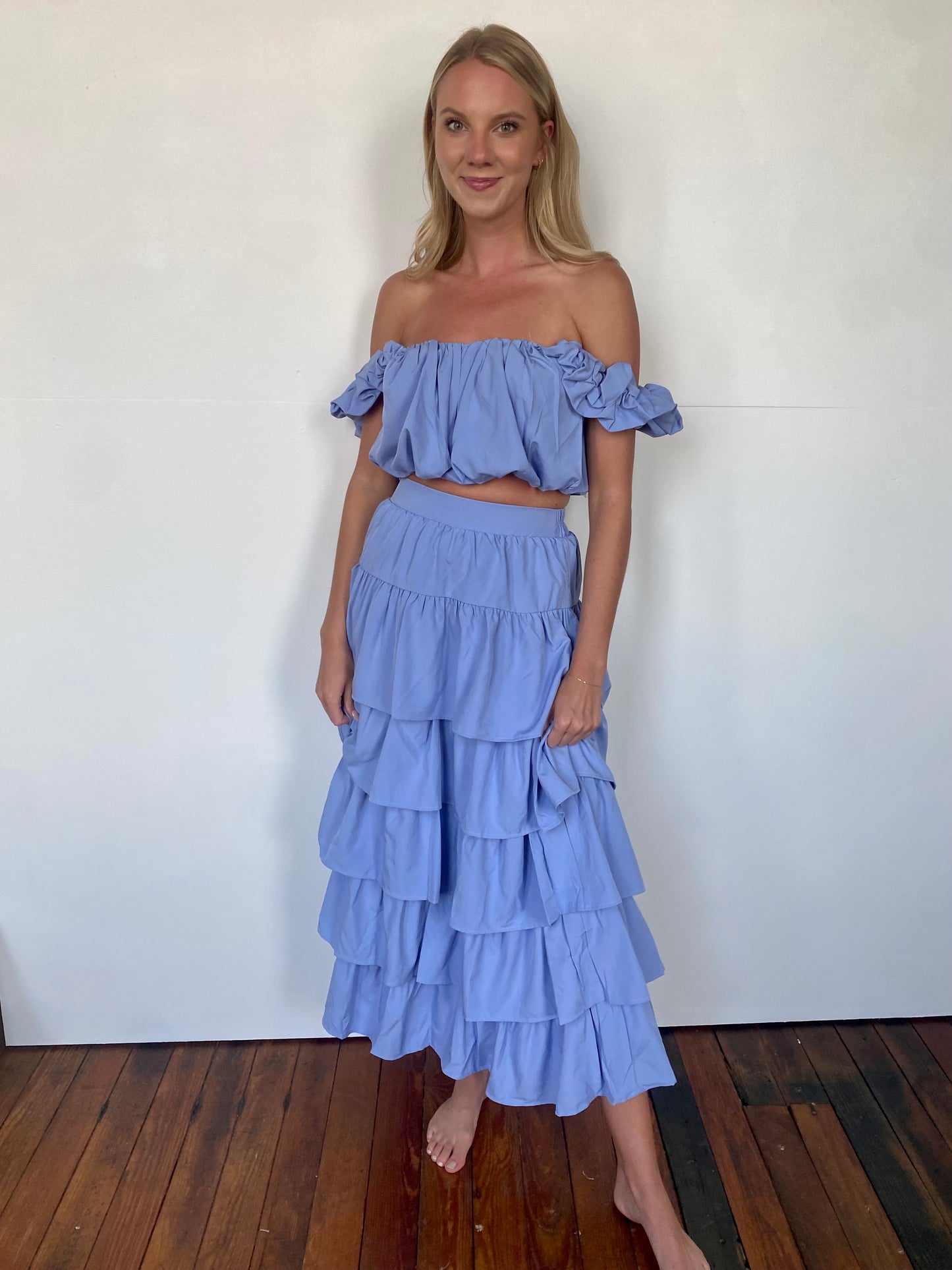 Baby Blue Maxi Skirt