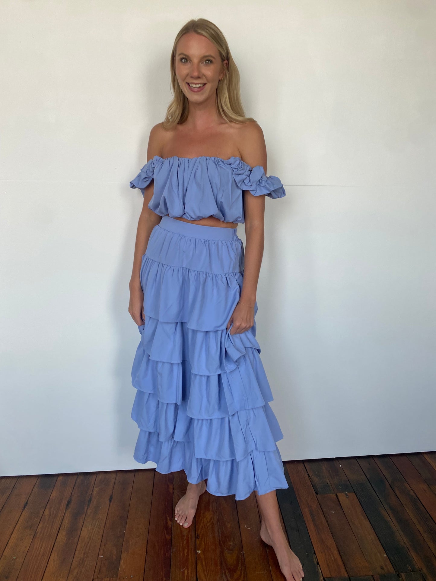 Baby Blue Maxi Skirt