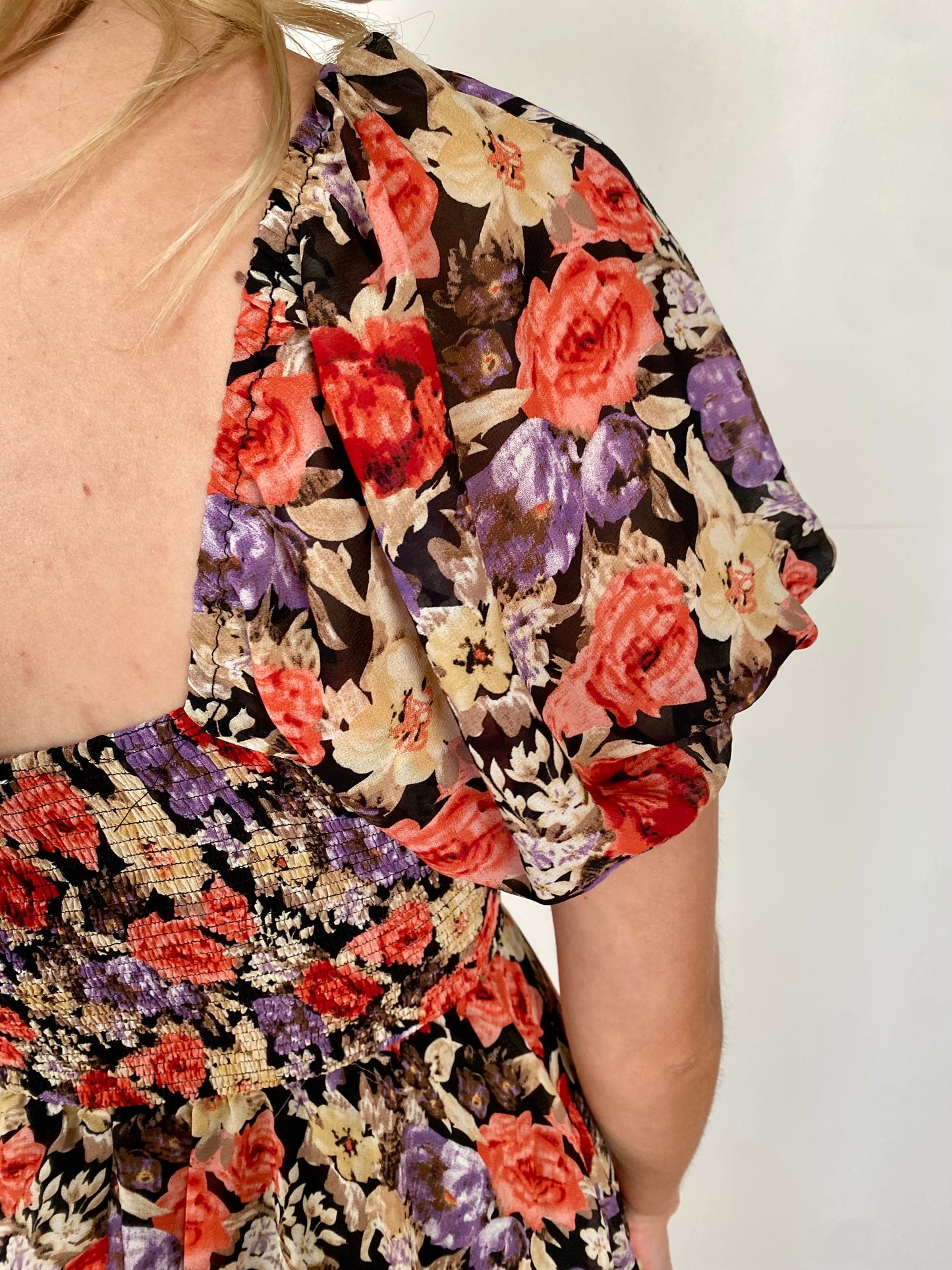 Floral Smocked Maxi Dress