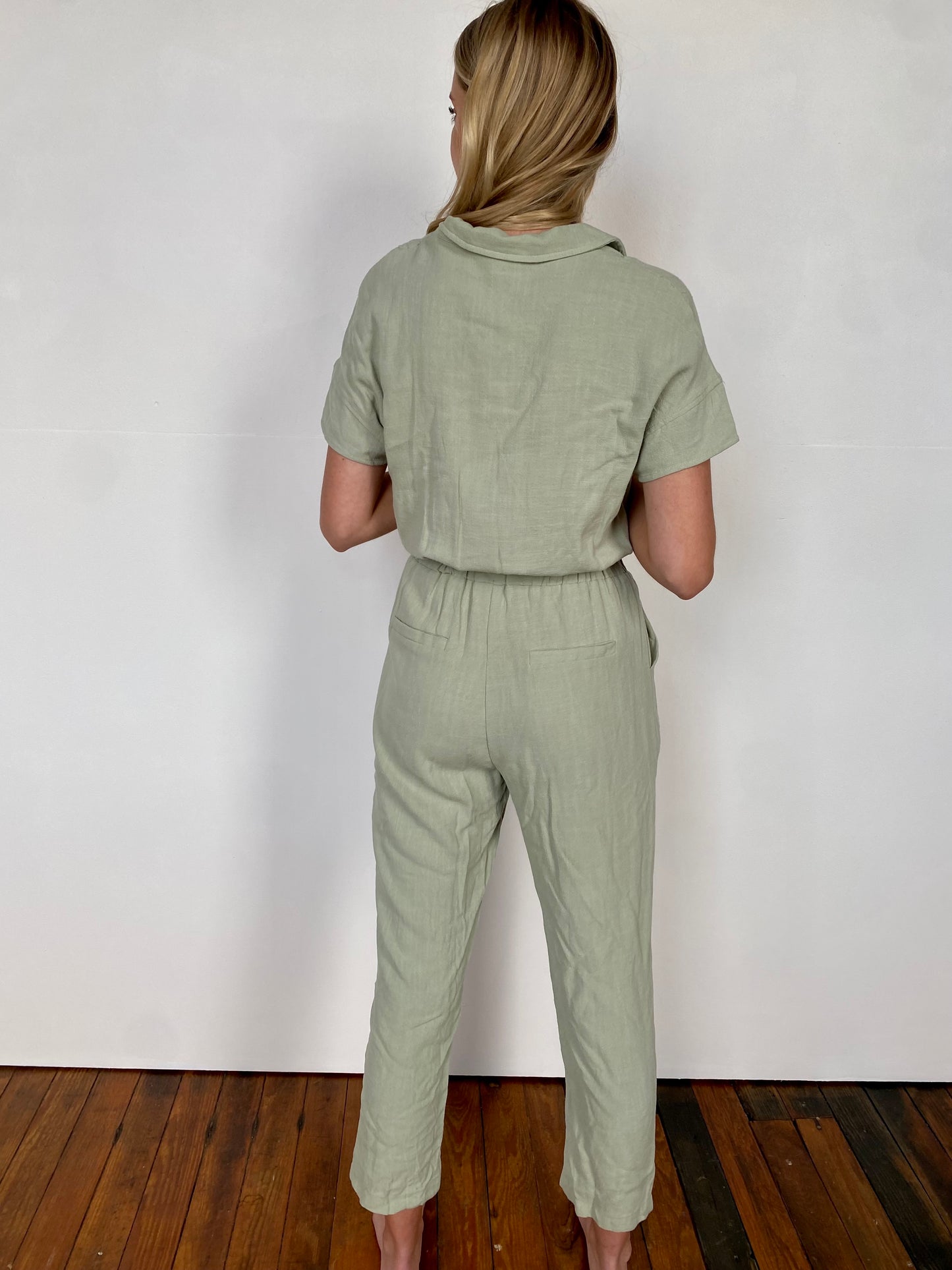 Sage Linen Jumpsuit