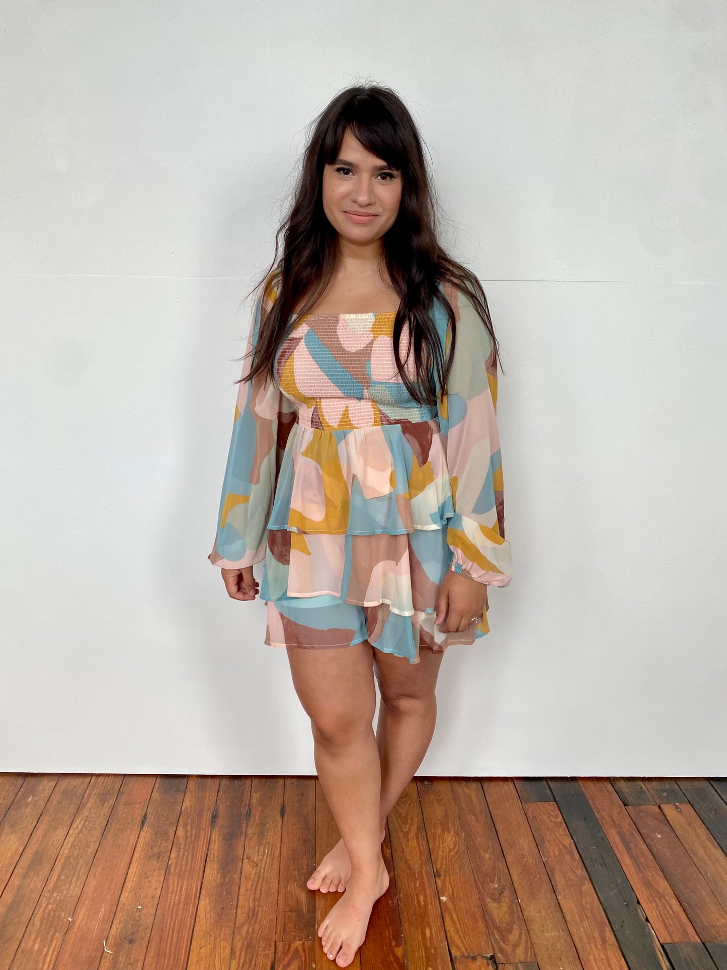 Colorful Smocked Romper