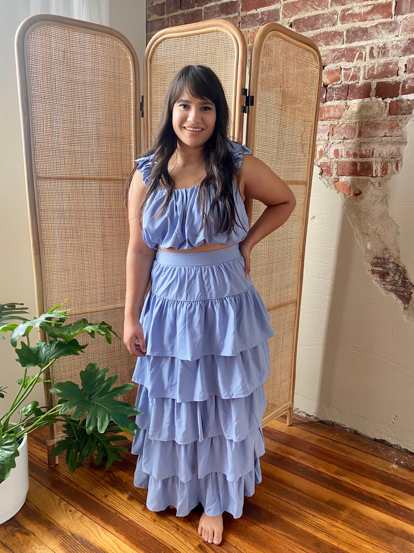Baby Blue Maxi Skirt
