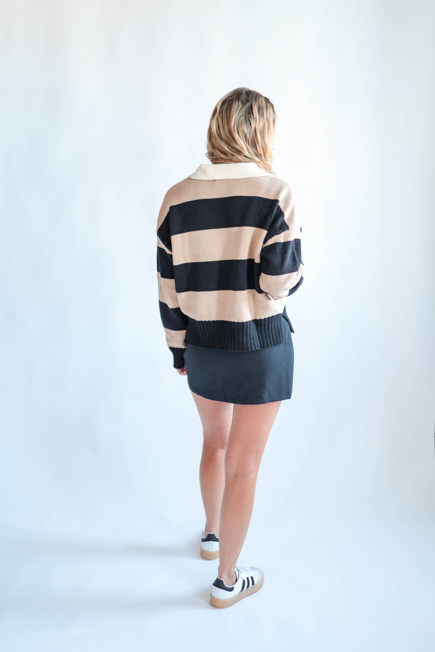 Stripe Collared Sweater