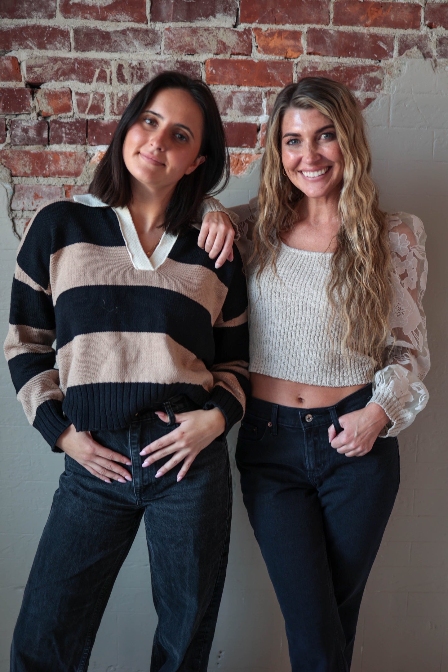 Stripe Collared Sweater