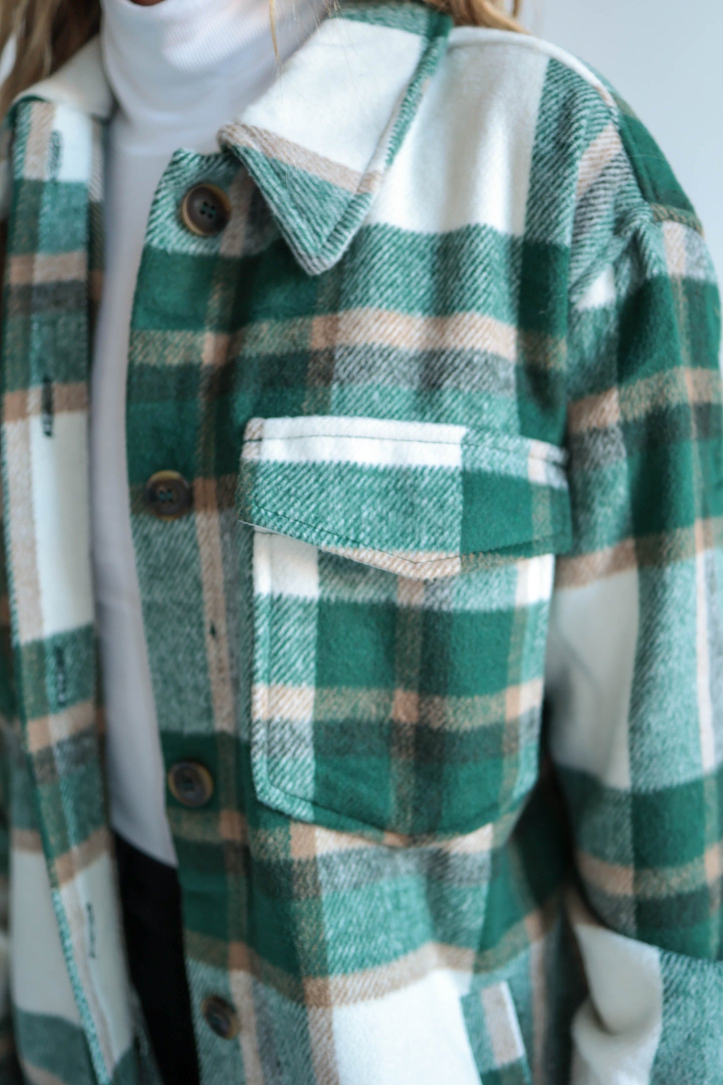 Hunter Green Plaid Shacket