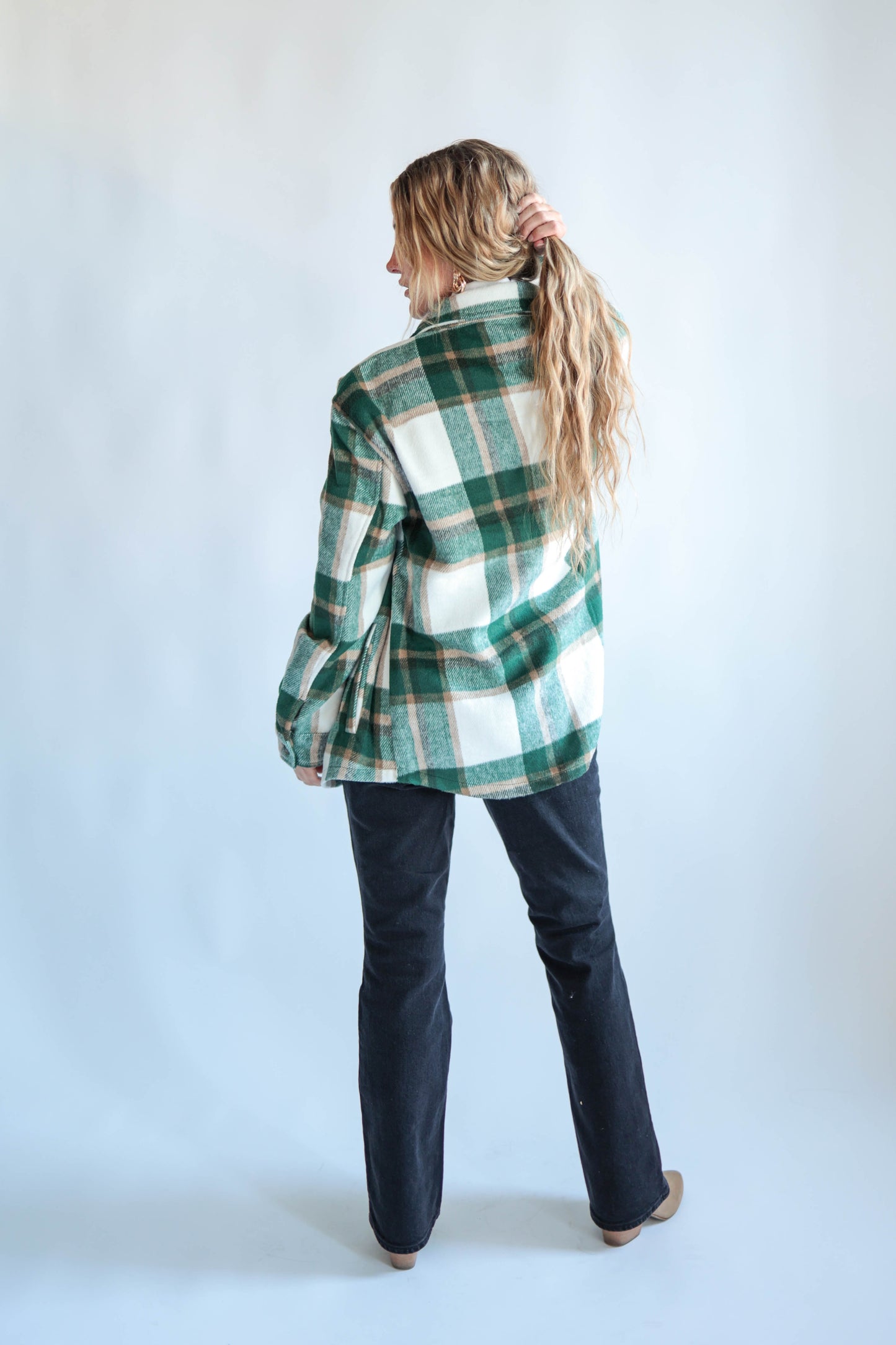 Hunter Green Plaid Shacket