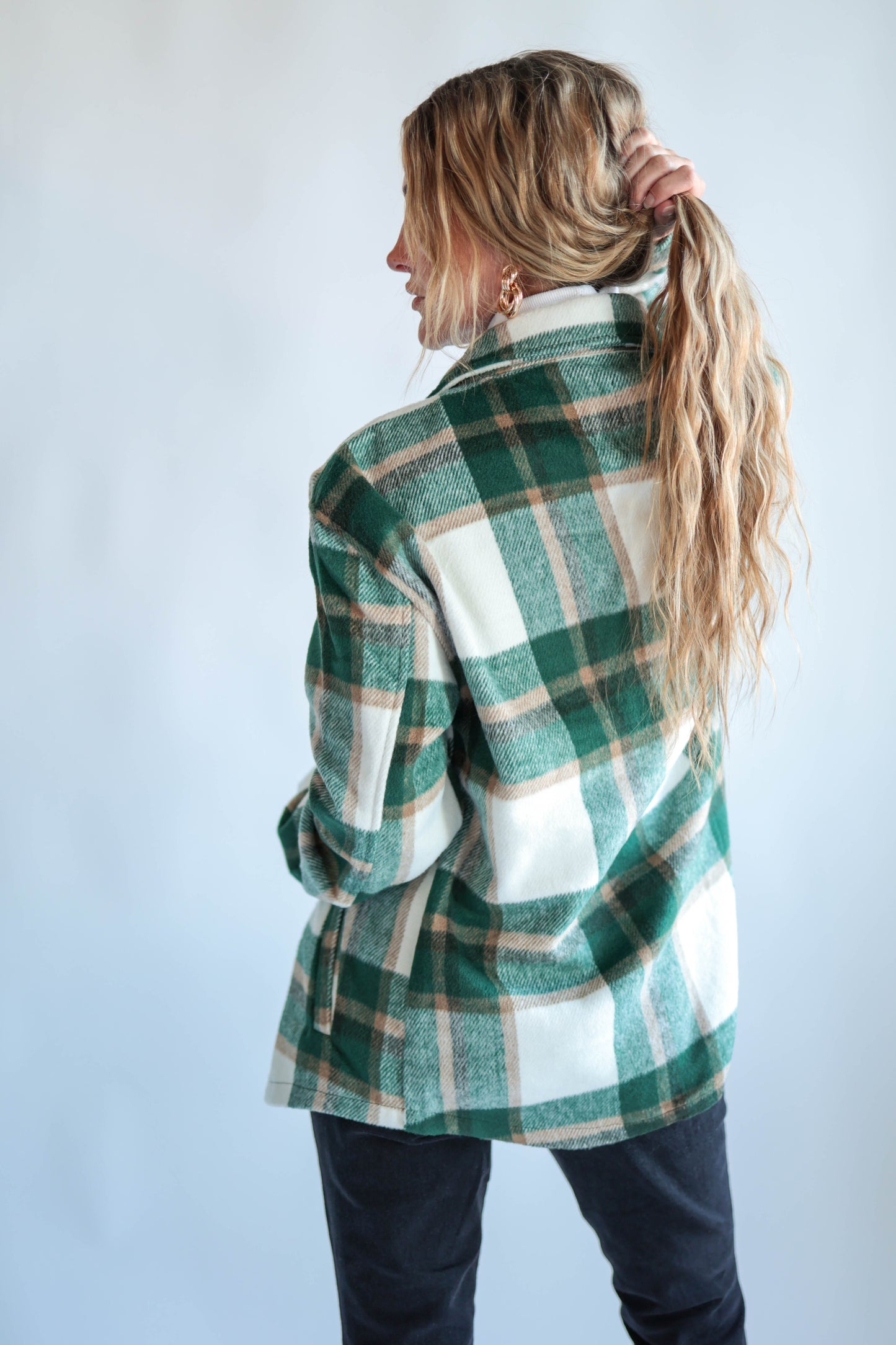 Hunter Green Plaid Shacket