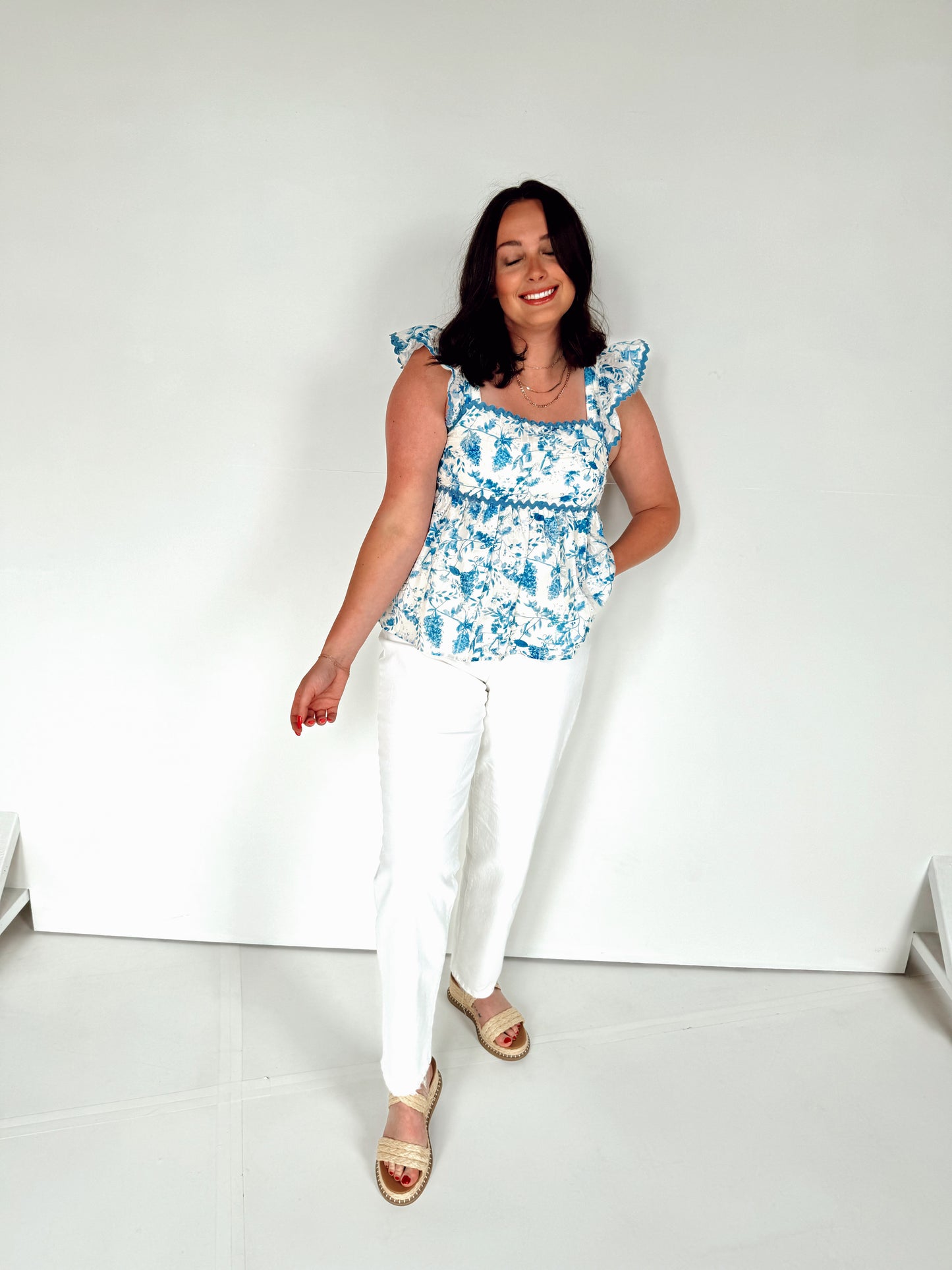 Baby Blues Eyelet Tank