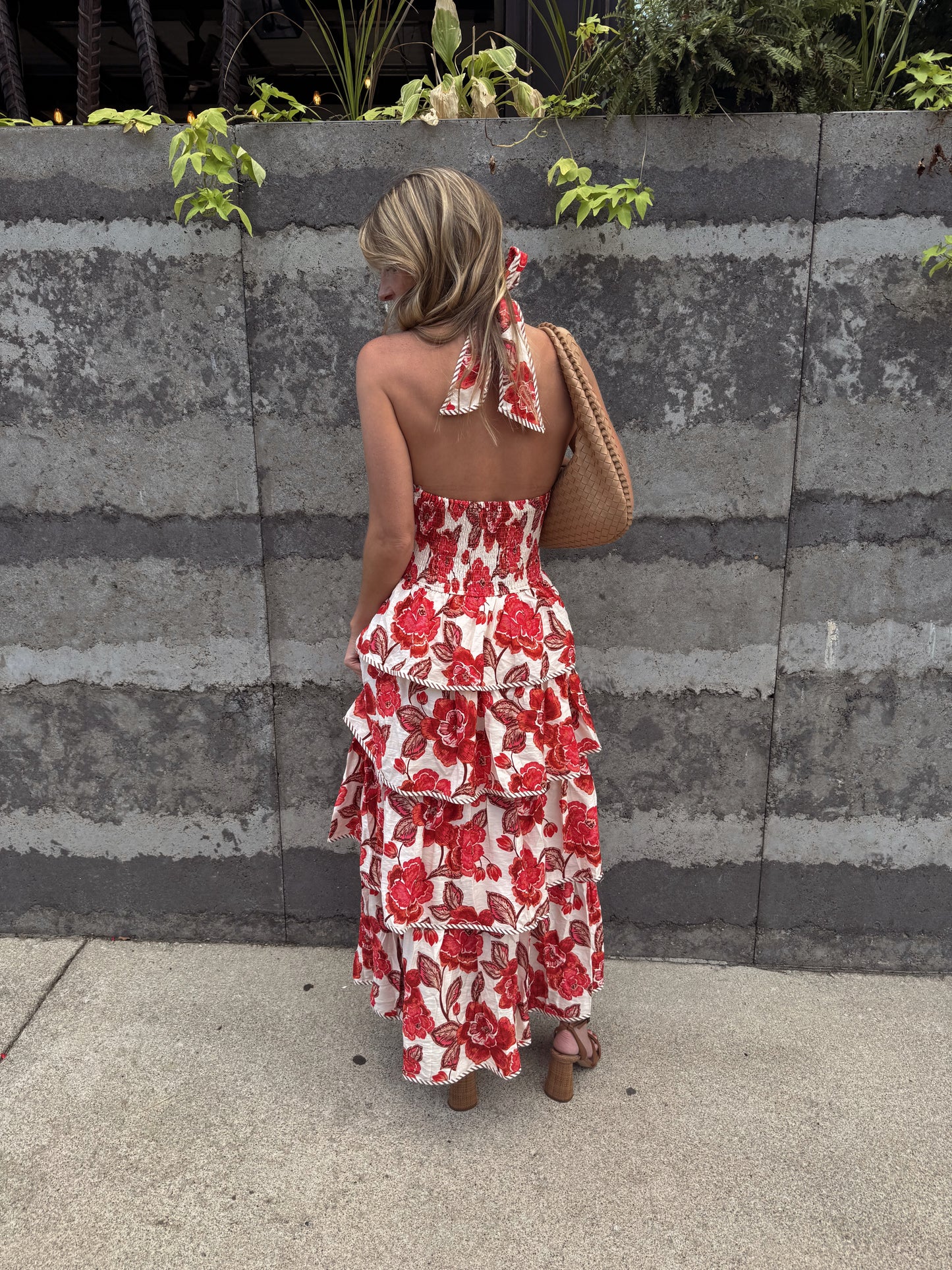 Isla Garden Tiered Midi Dress