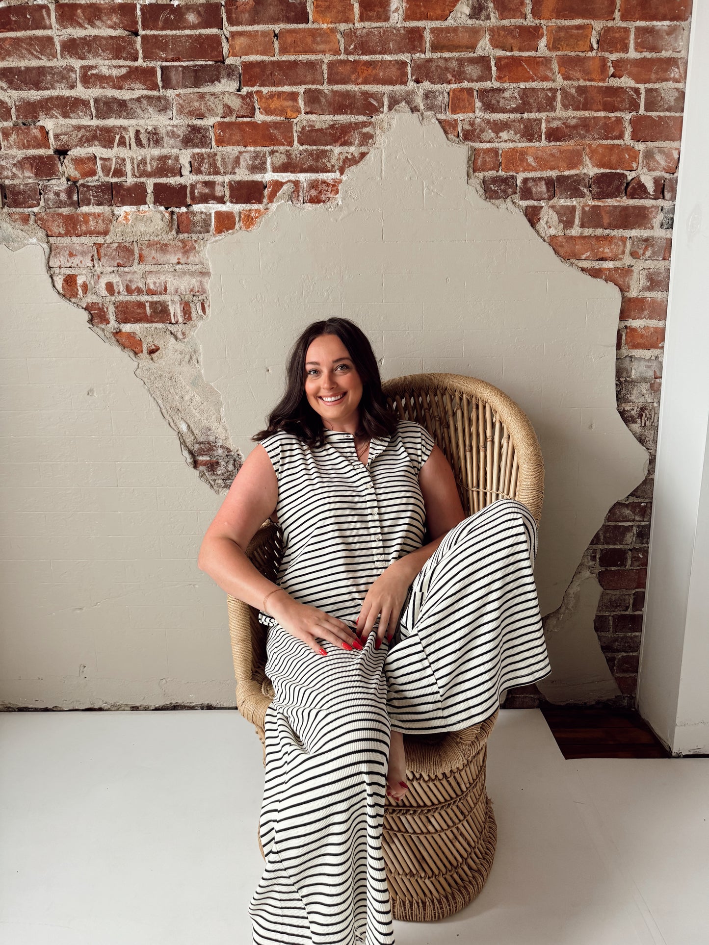 Black & White Wide Leg Jumpsuit