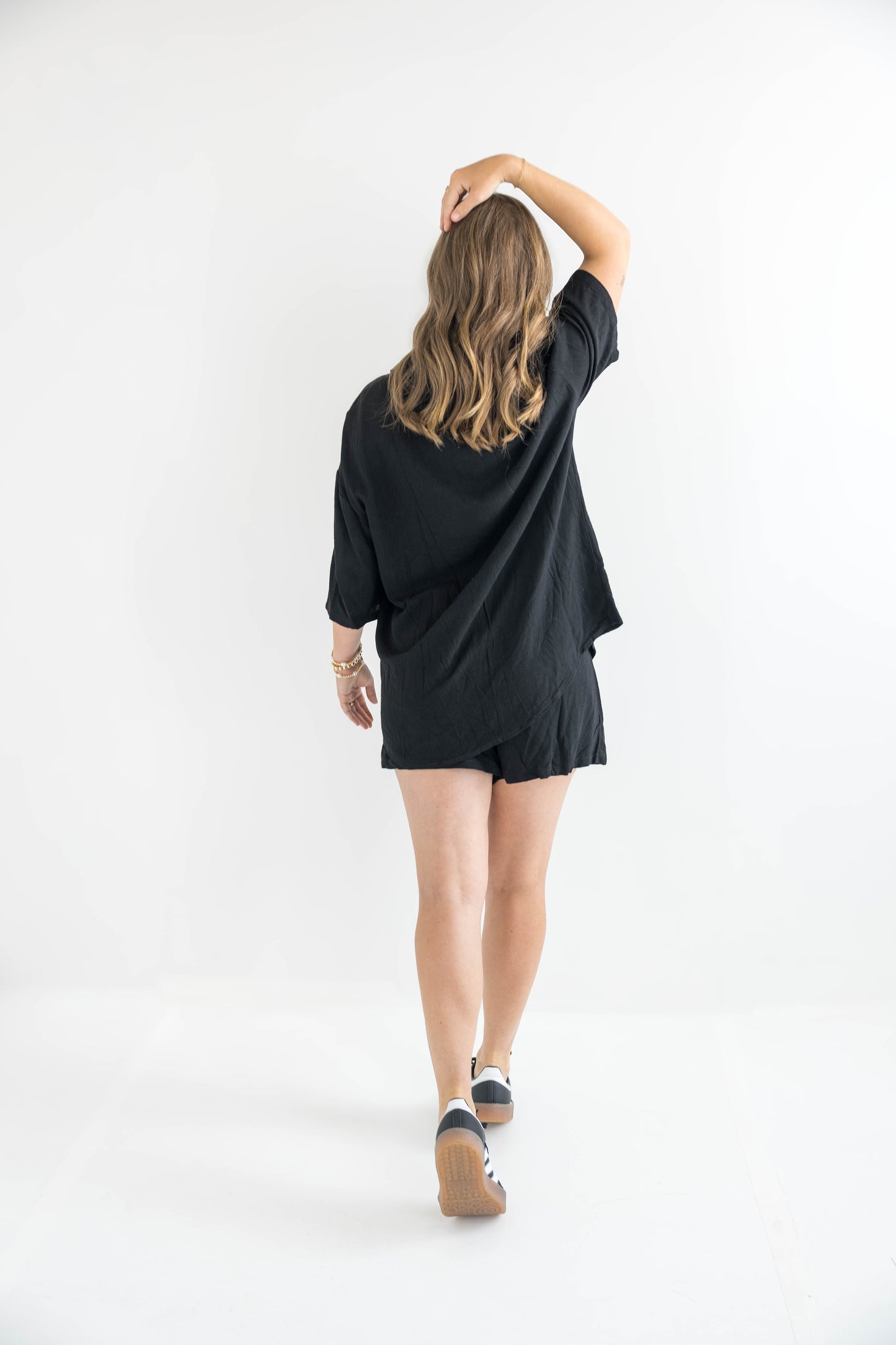 Nola Black Linen Set
