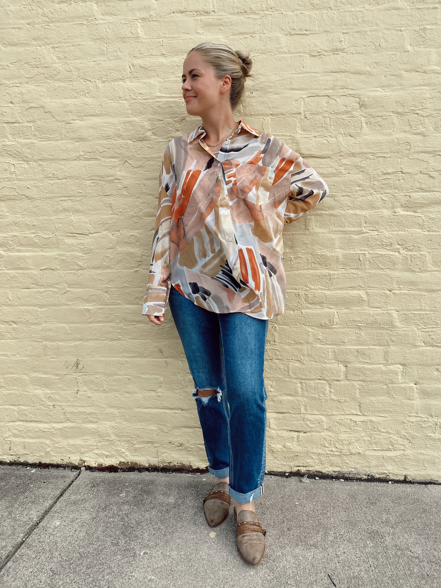 Terra Cotta Lightweight Button Down