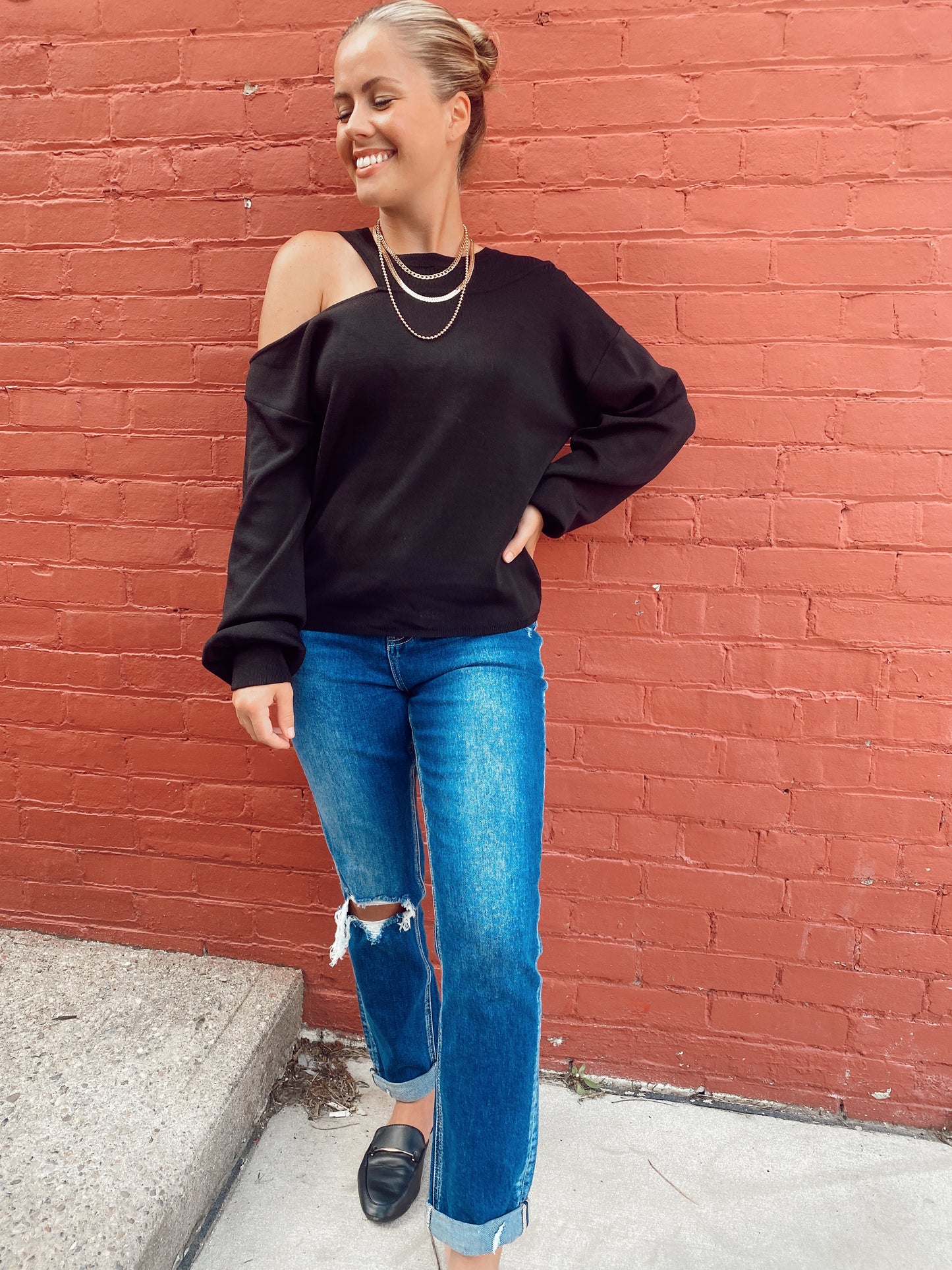 Cold Shoulder Sweater