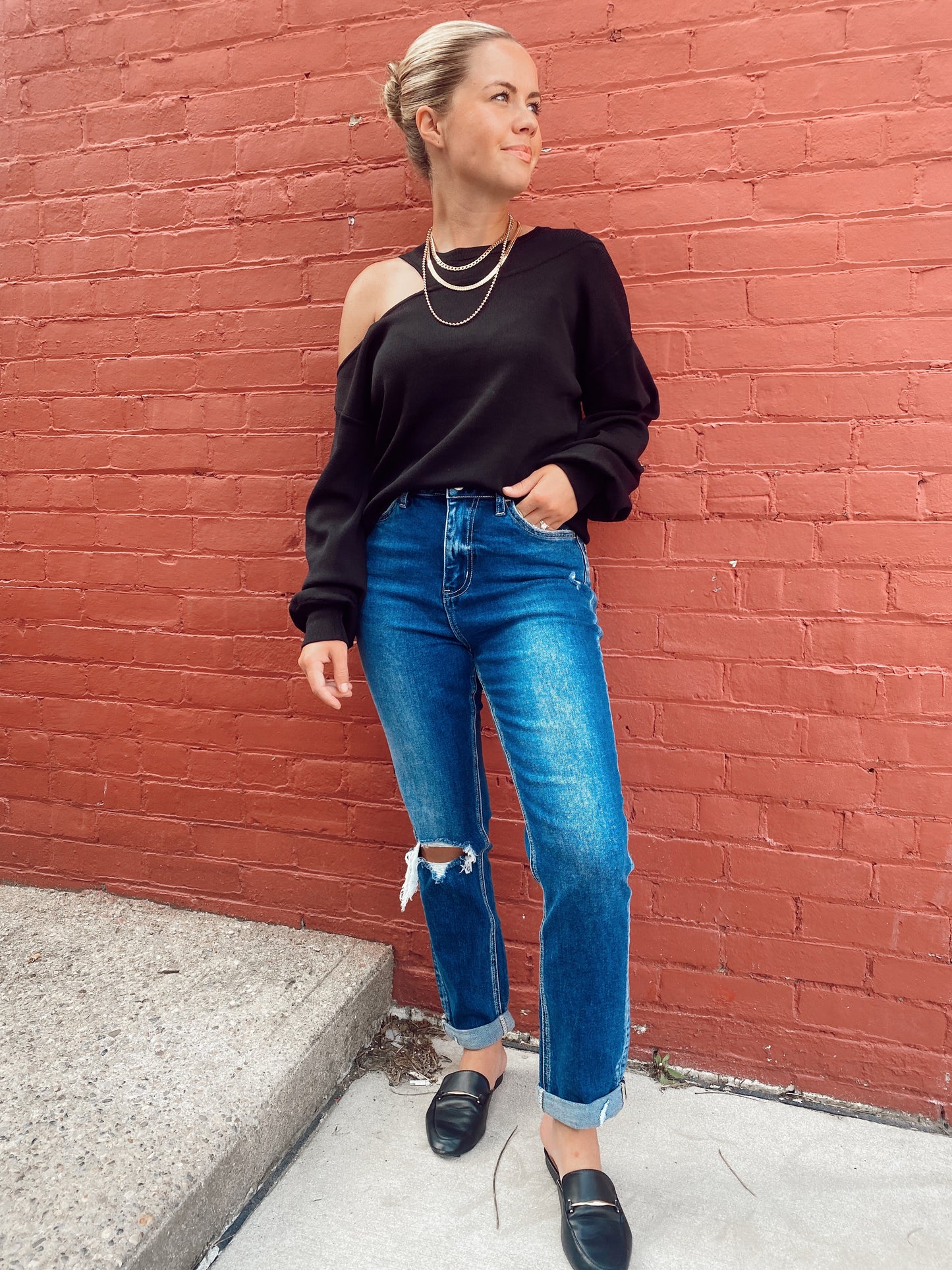 Cold Shoulder Sweater