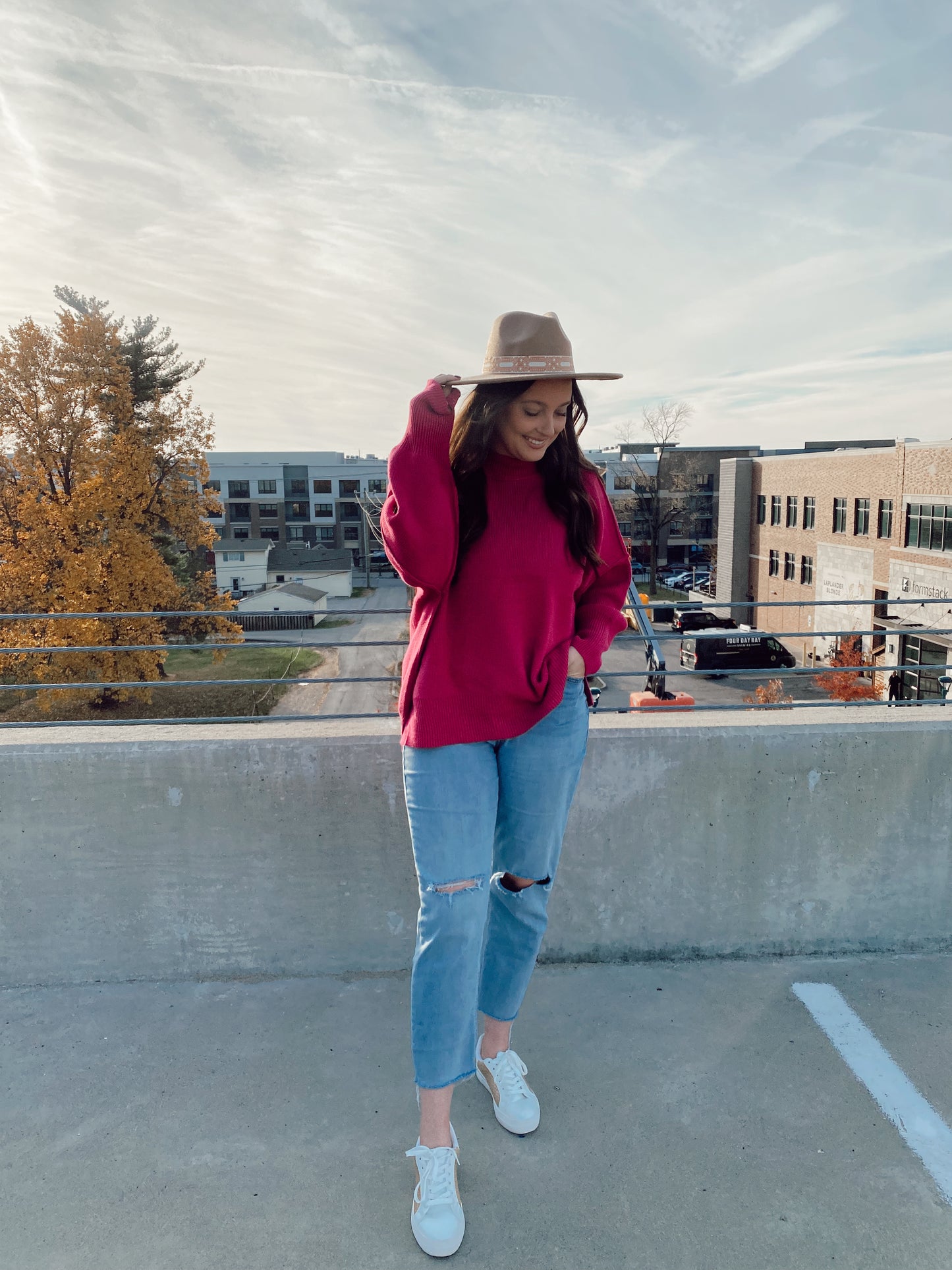 Oversized Magenta Sweater