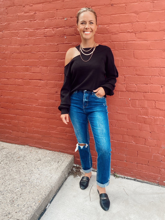 Cold Shoulder Sweater