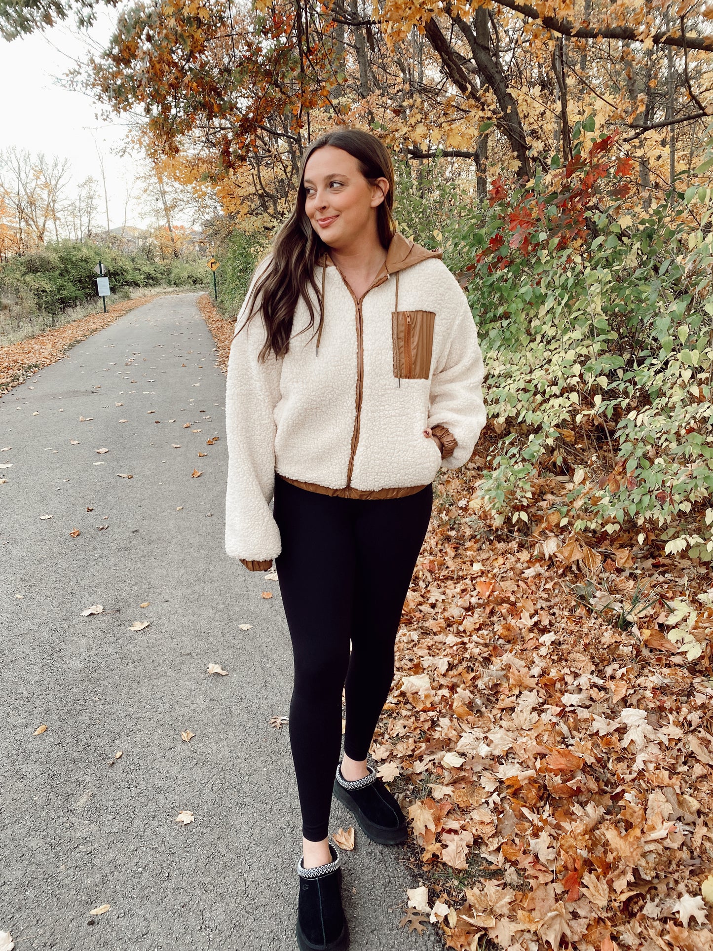 Sherpa Hooded Nylon Jacket