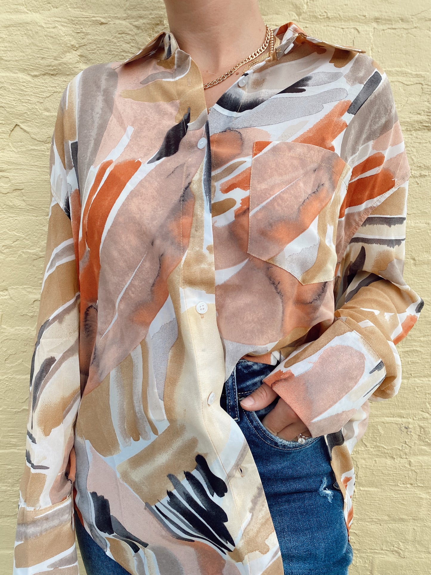 Terra Cotta Lightweight Button Down