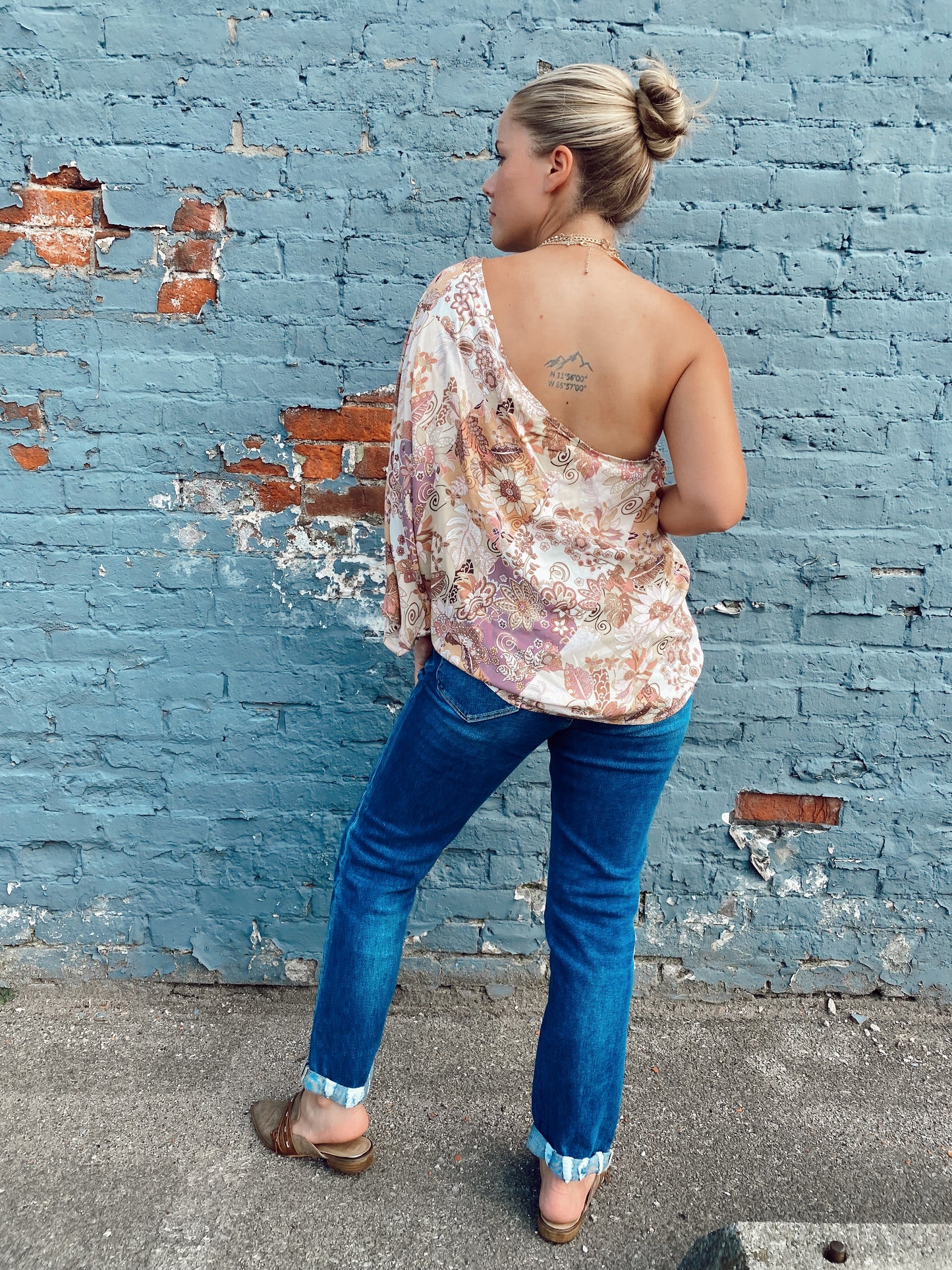 Multi Print One Shoulder Top