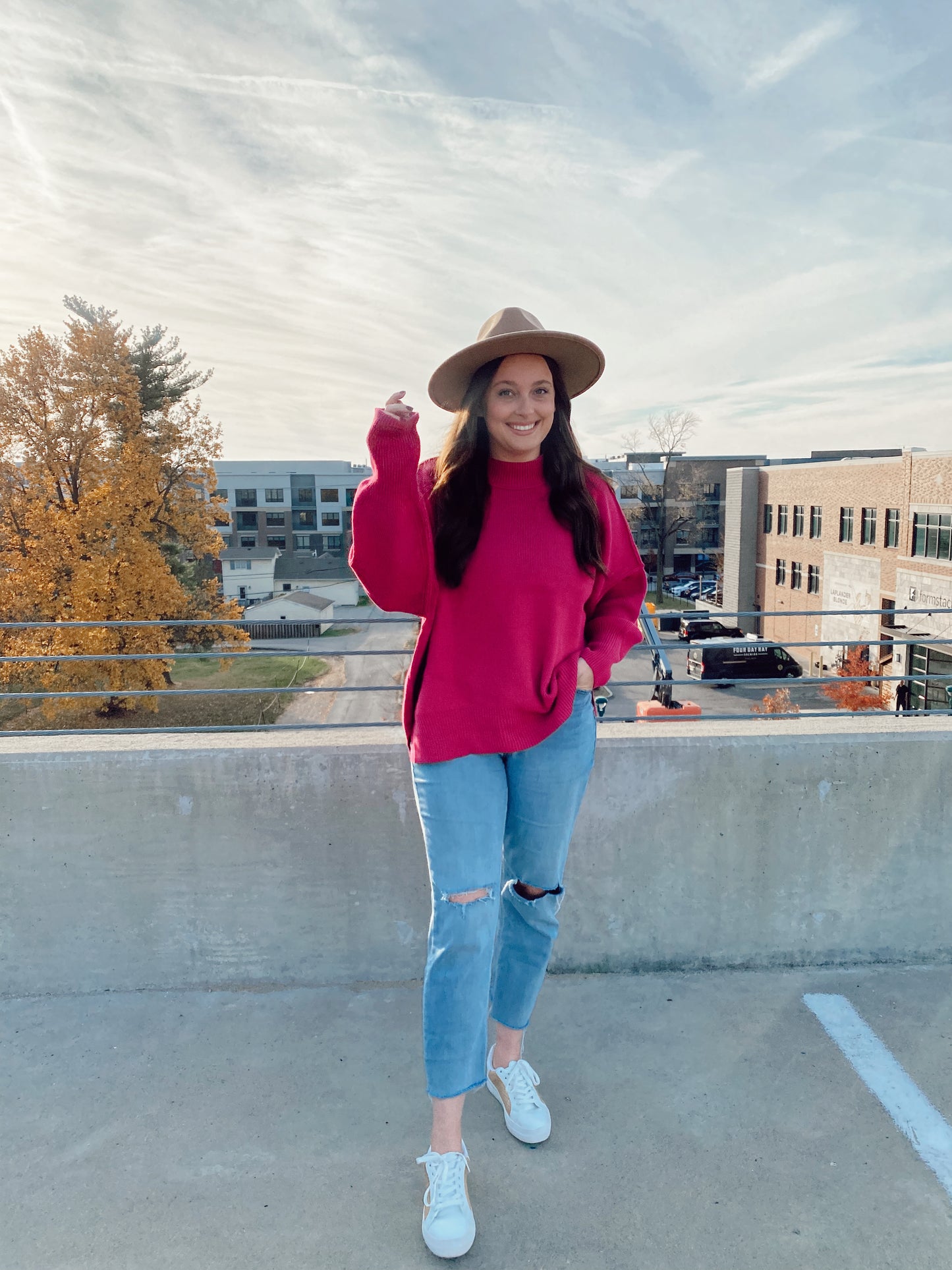 Oversized Magenta Sweater