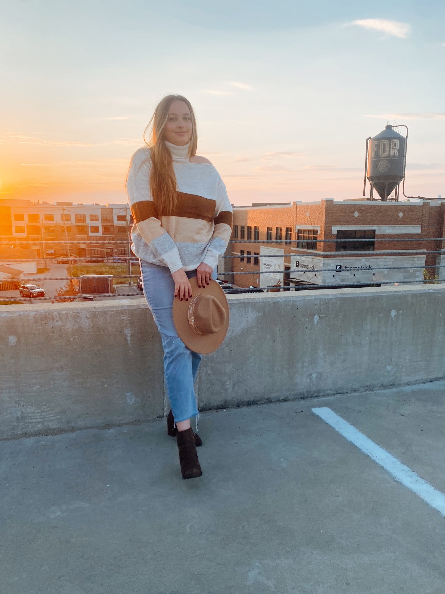 Cold Shoulder Turtleneck Sweater