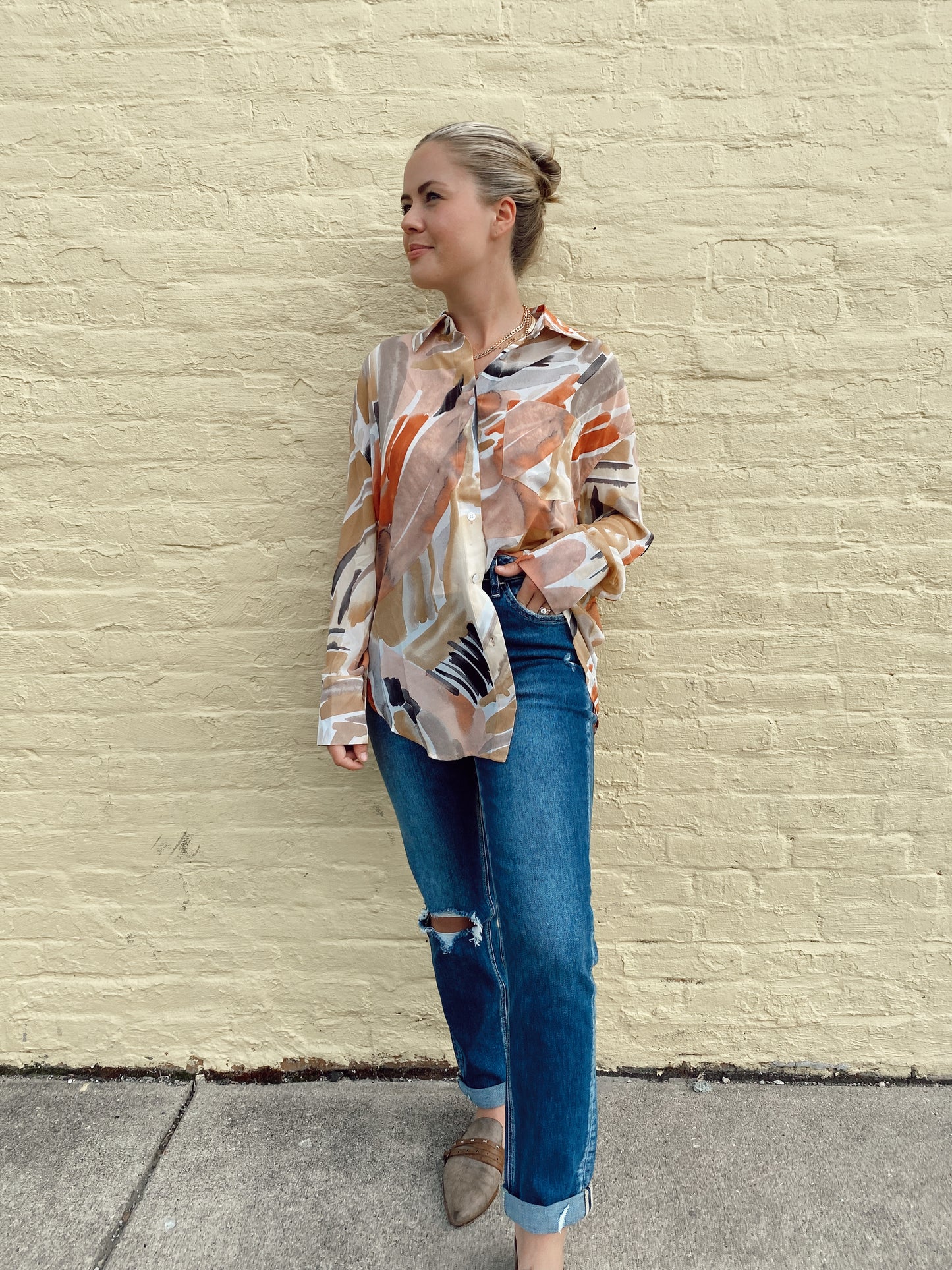 Terra Cotta Lightweight Button Down