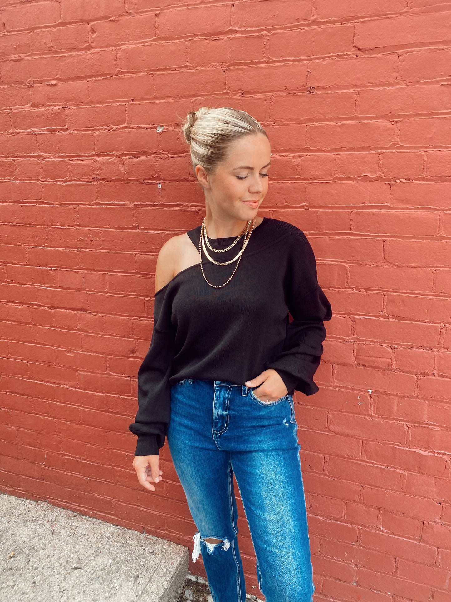 Cold Shoulder Sweater