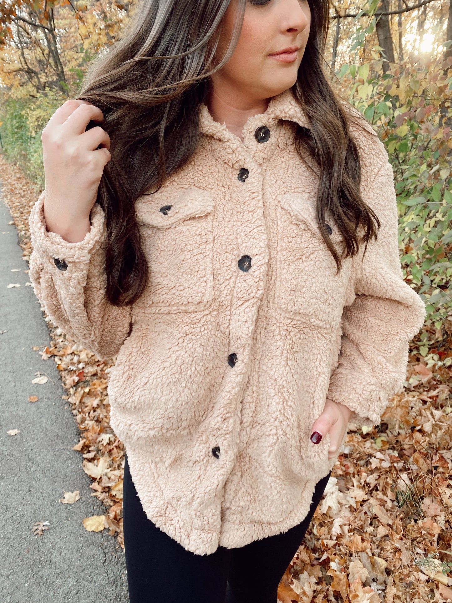 Teddy Button Up Shacket