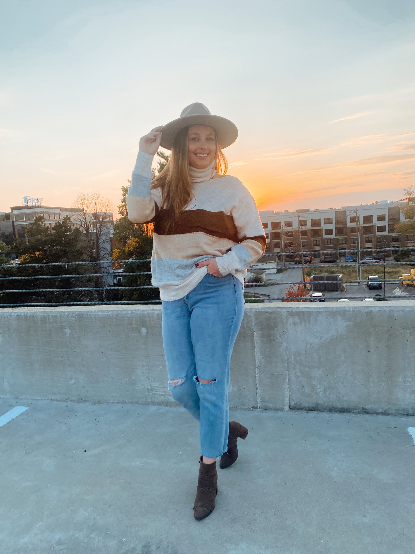 Cold Shoulder Turtleneck Sweater