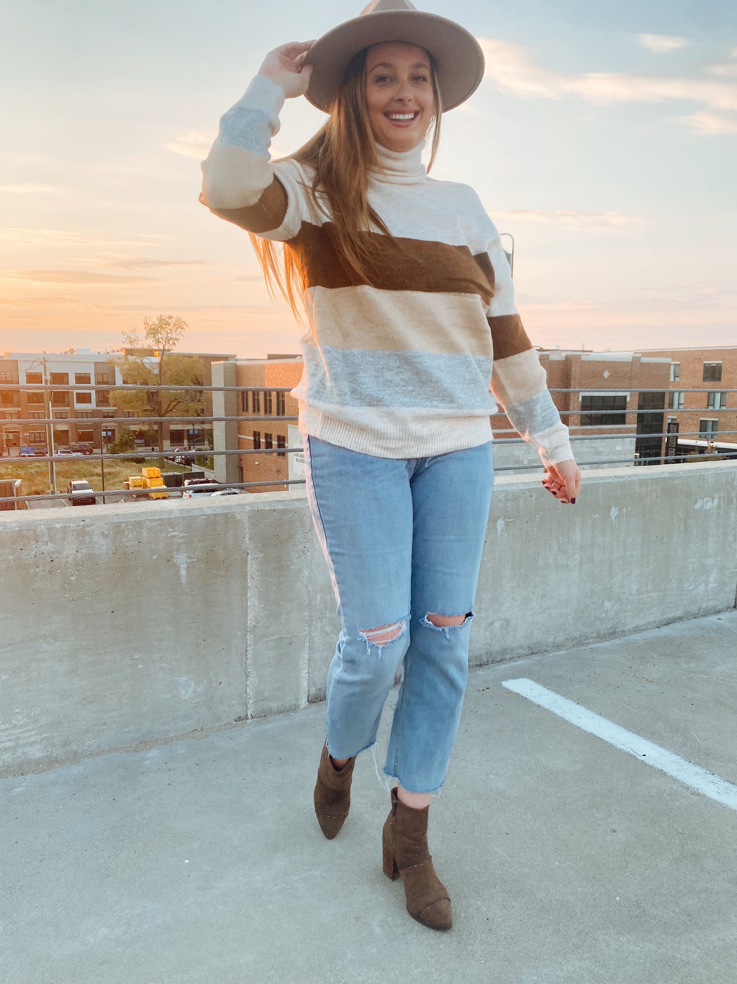 Cold Shoulder Turtleneck Sweater