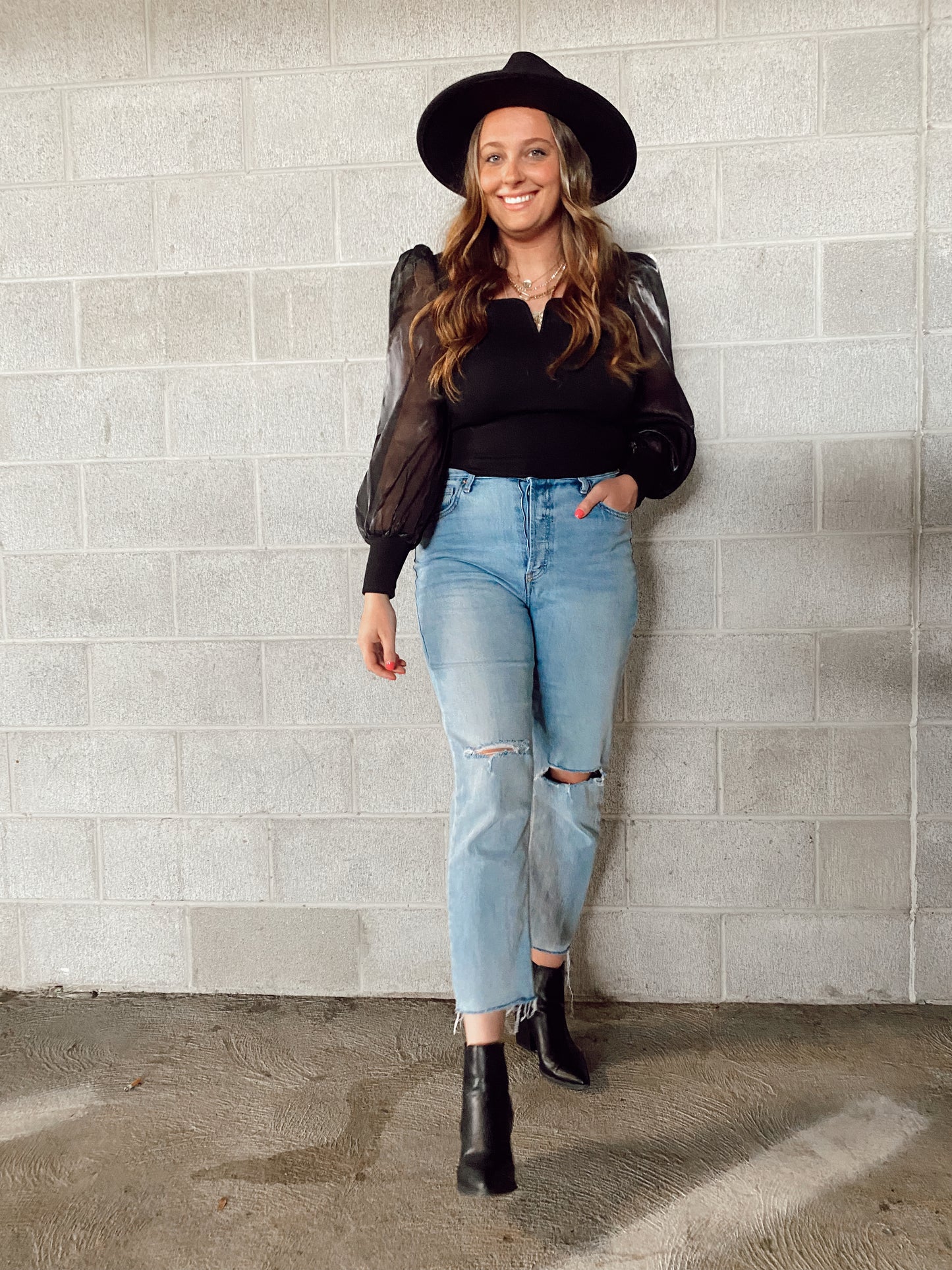 Sheer Sleeve Bodysuit