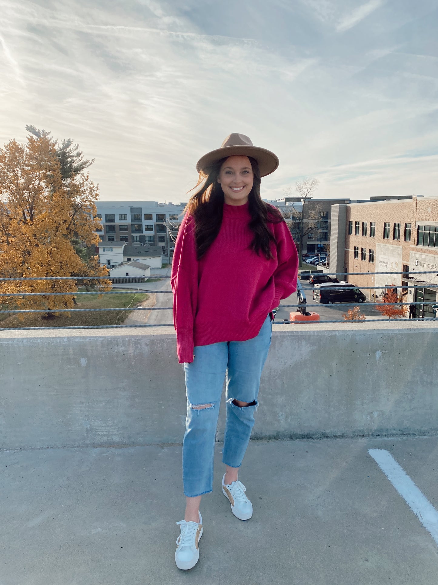 Oversized Magenta Sweater