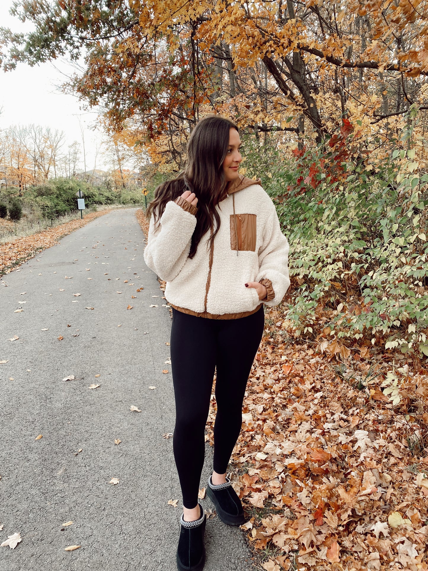 Sherpa Hooded Nylon Jacket