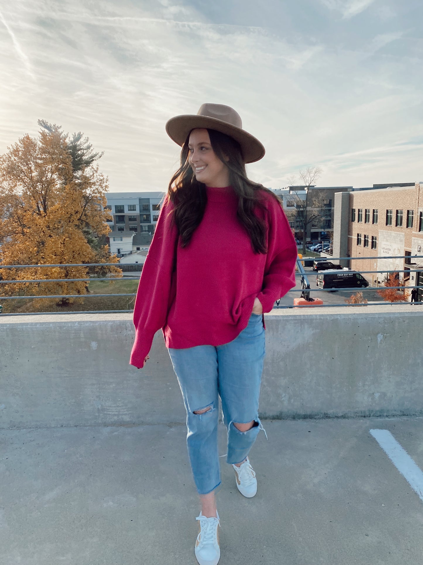 Oversized Magenta Sweater
