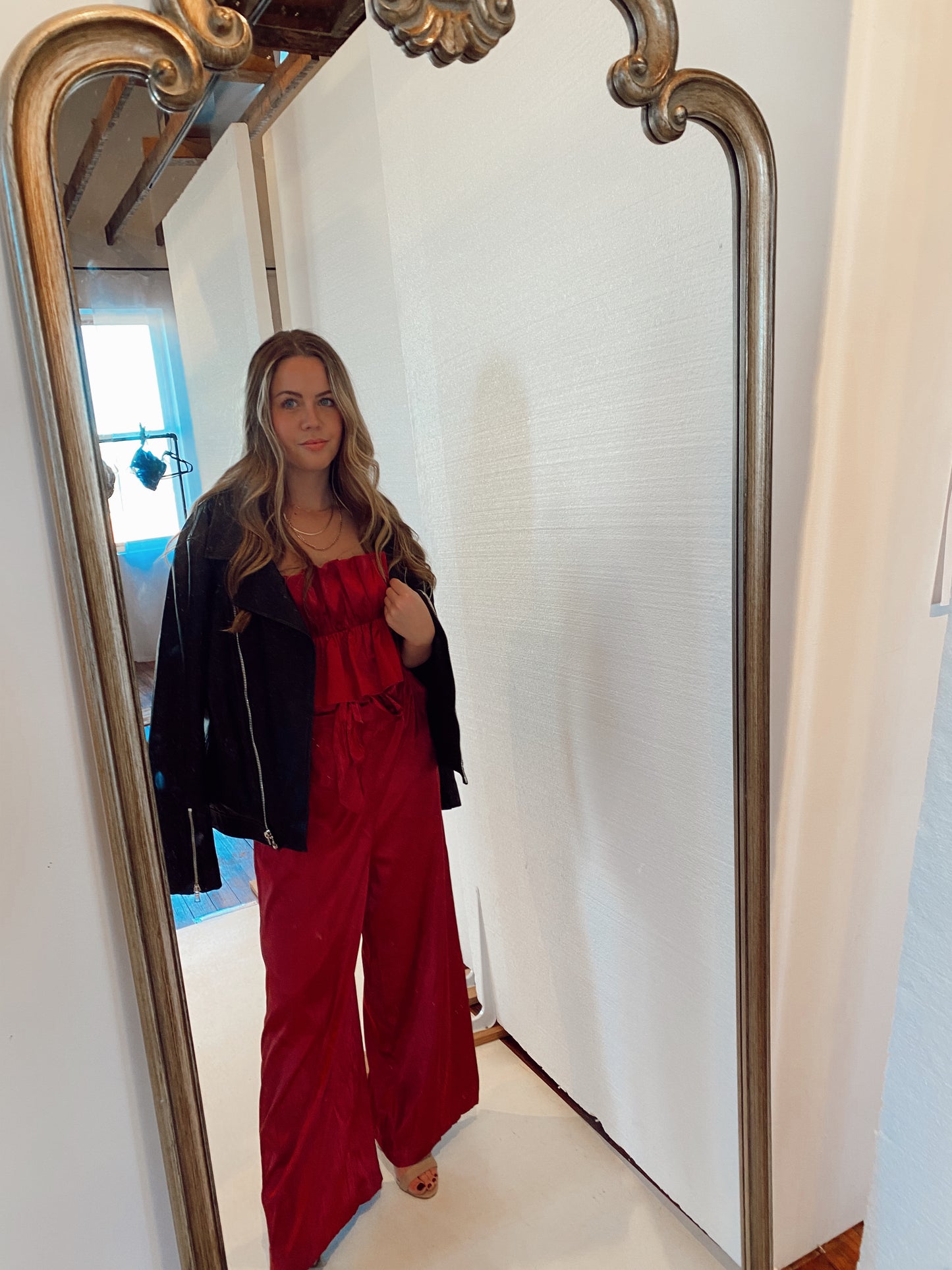 Strapless Satin Jumpsuit