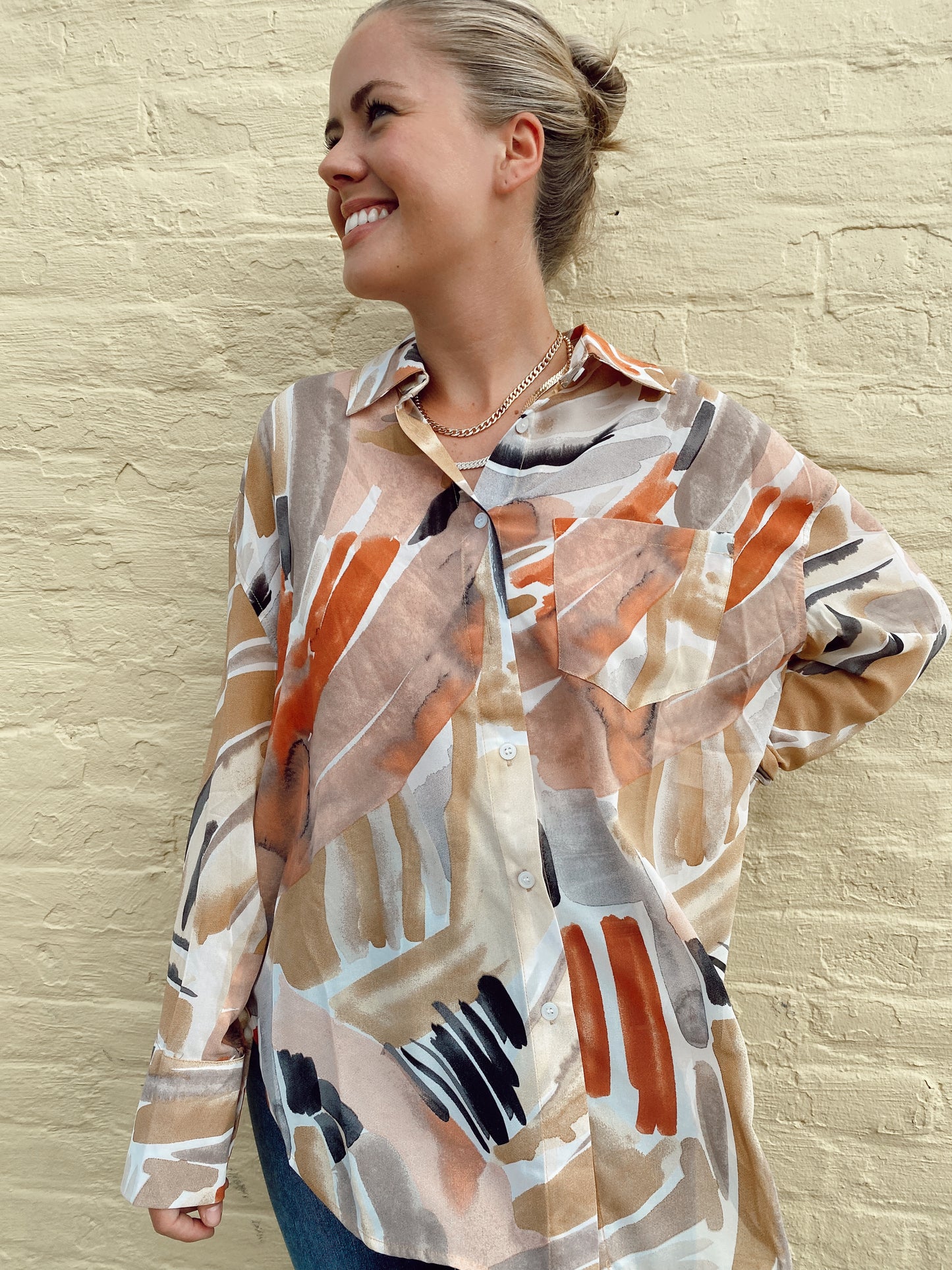 Terra Cotta Lightweight Button Down