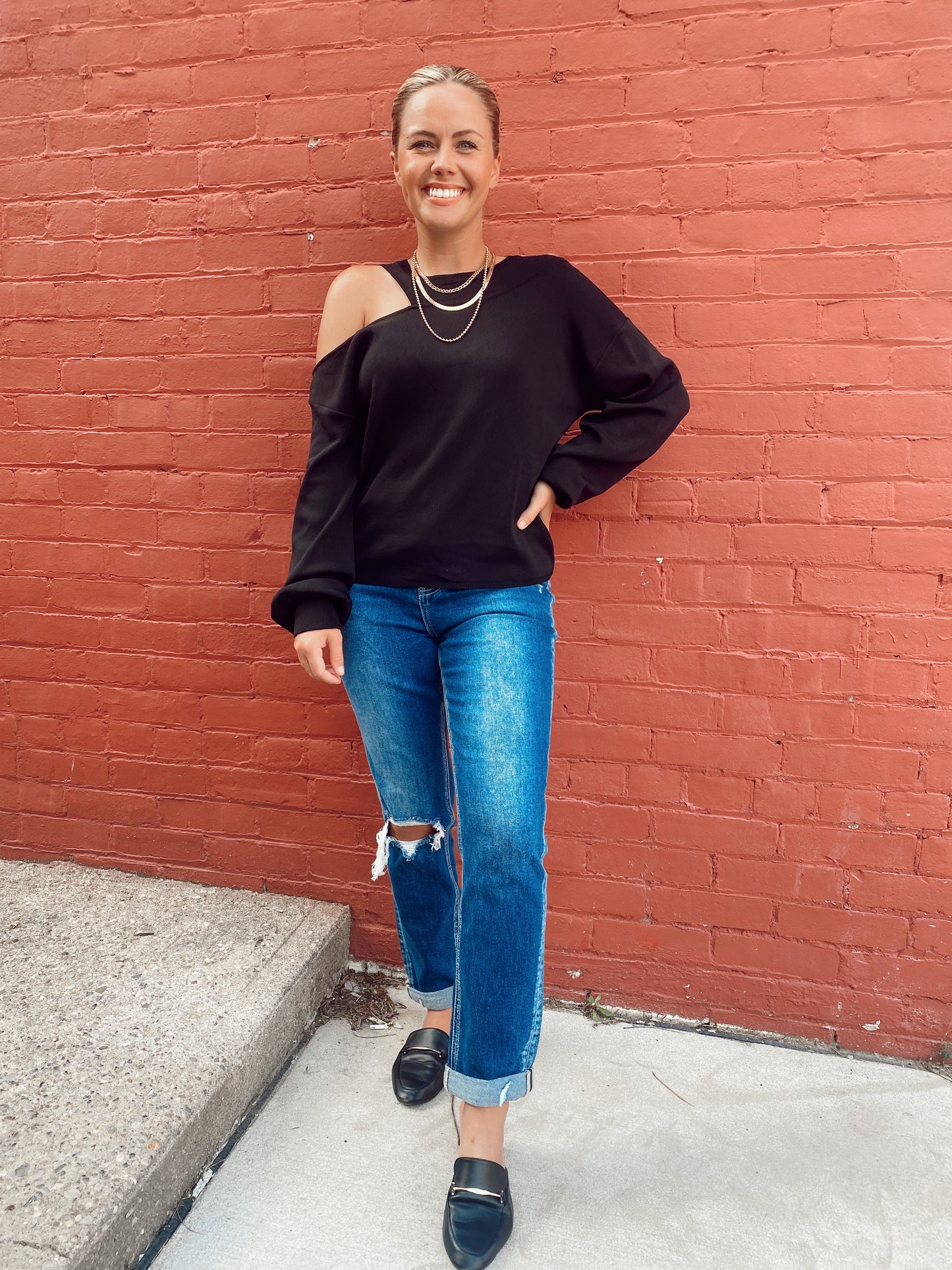 Cold Shoulder Sweater