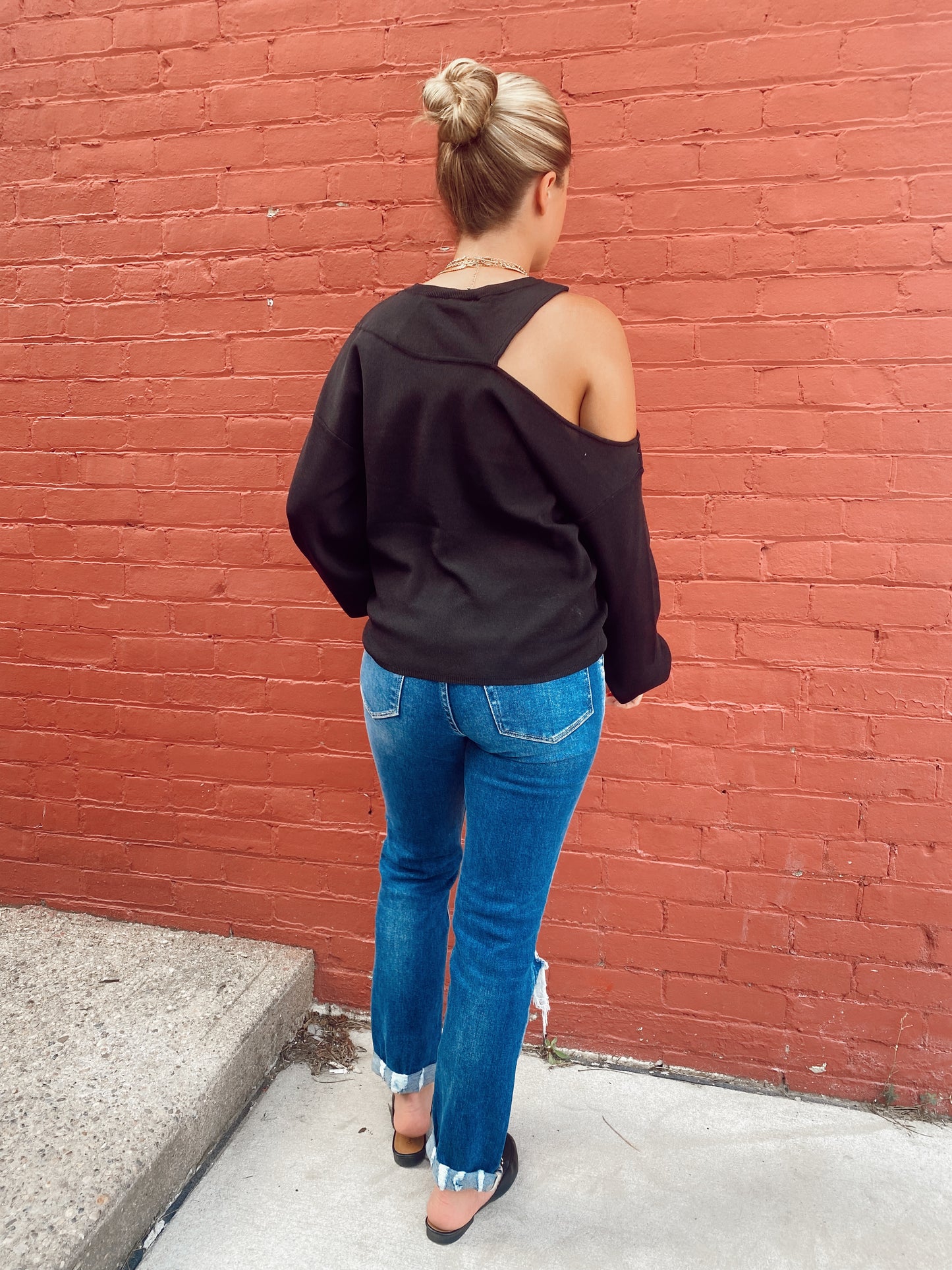 Cold Shoulder Sweater