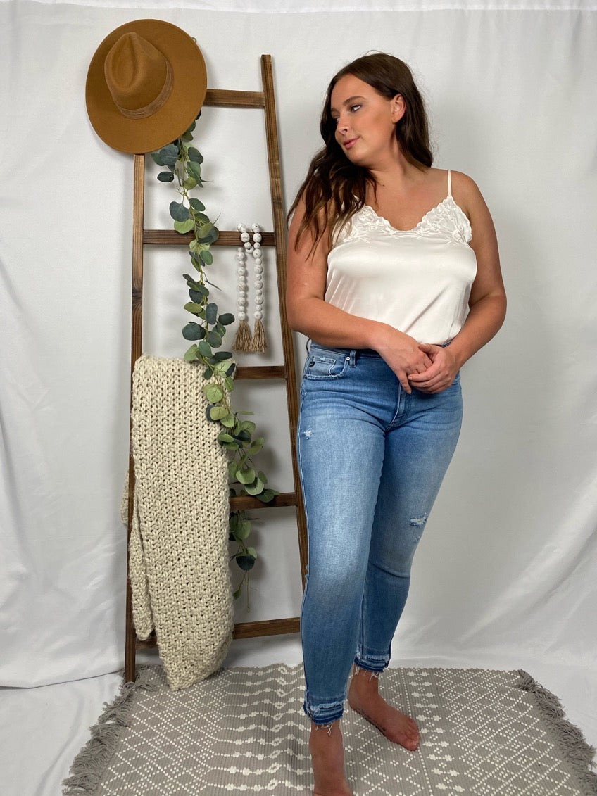 Satin Bodysuit-Cream