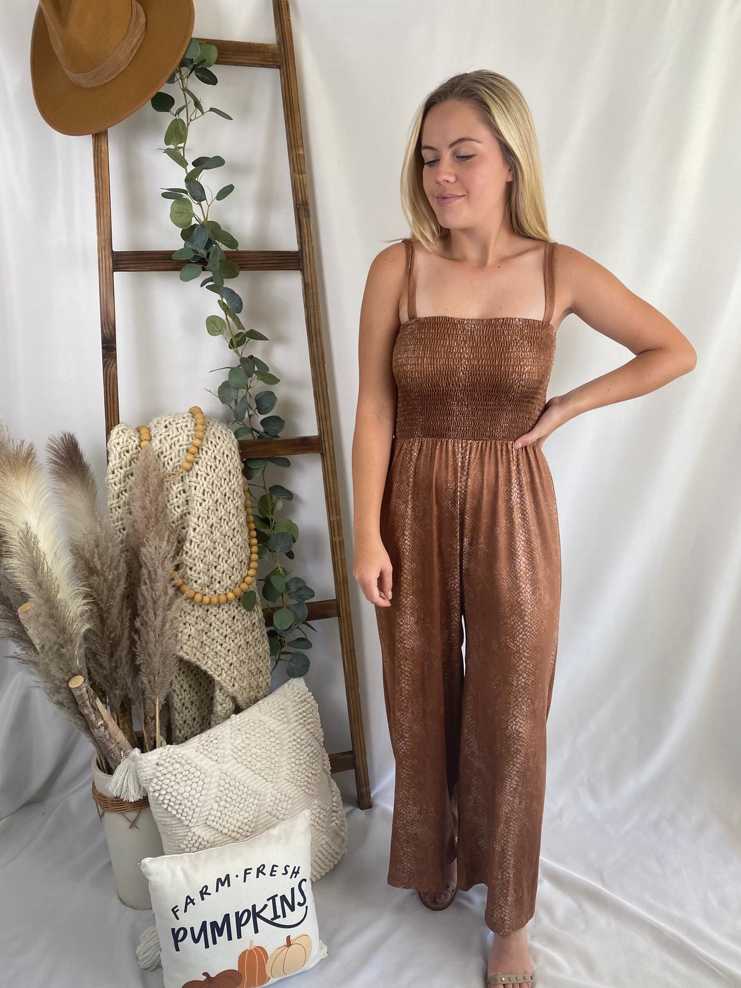 Snake Print Jumpsuit