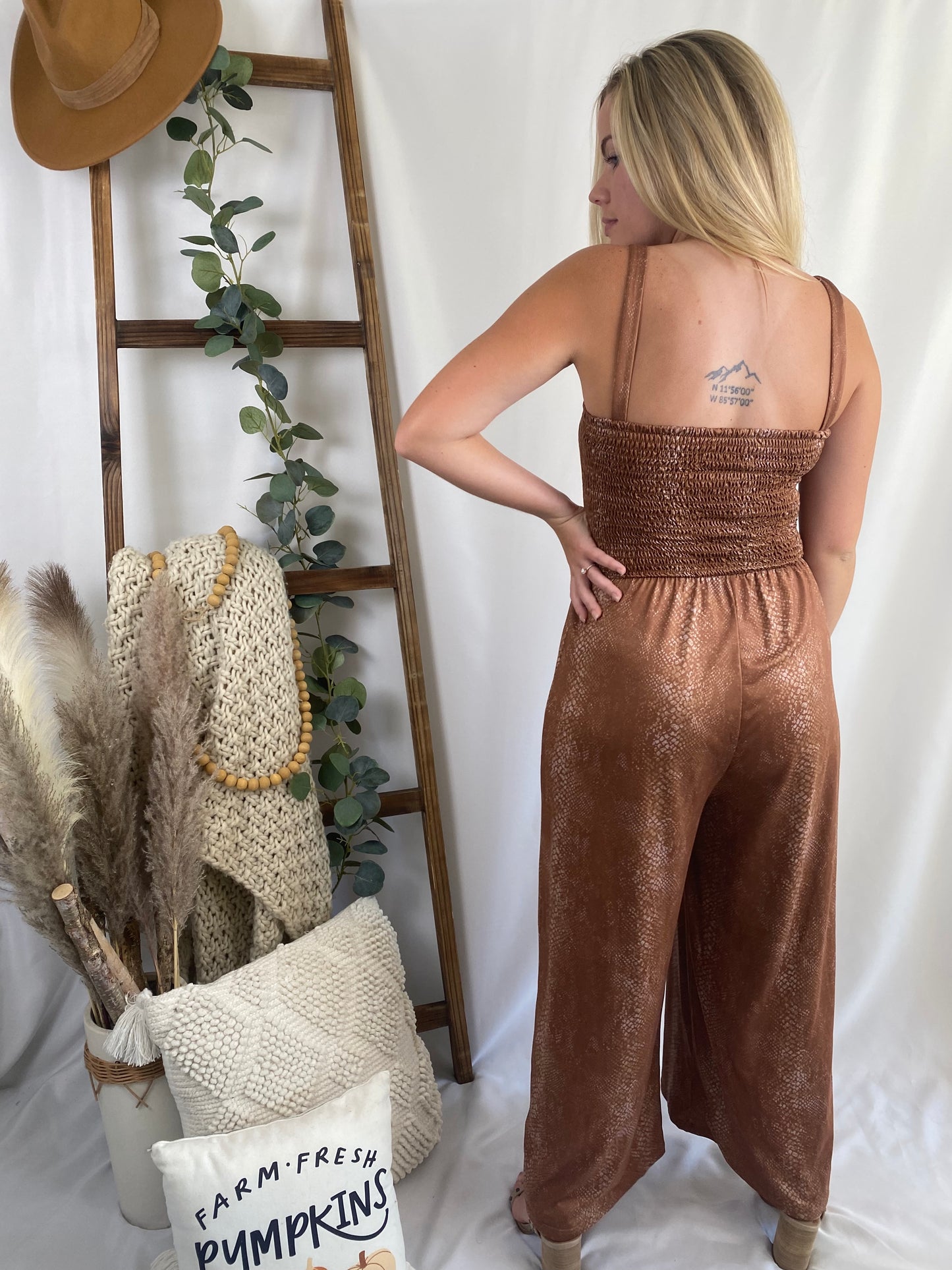 Snake Print Jumpsuit