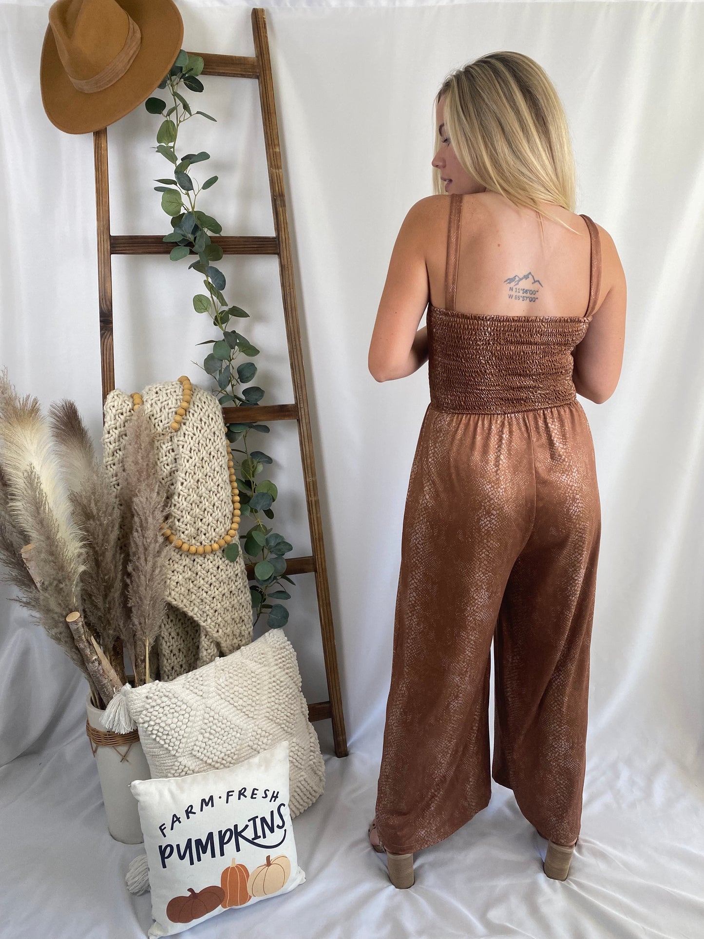 Snake Print Jumpsuit
